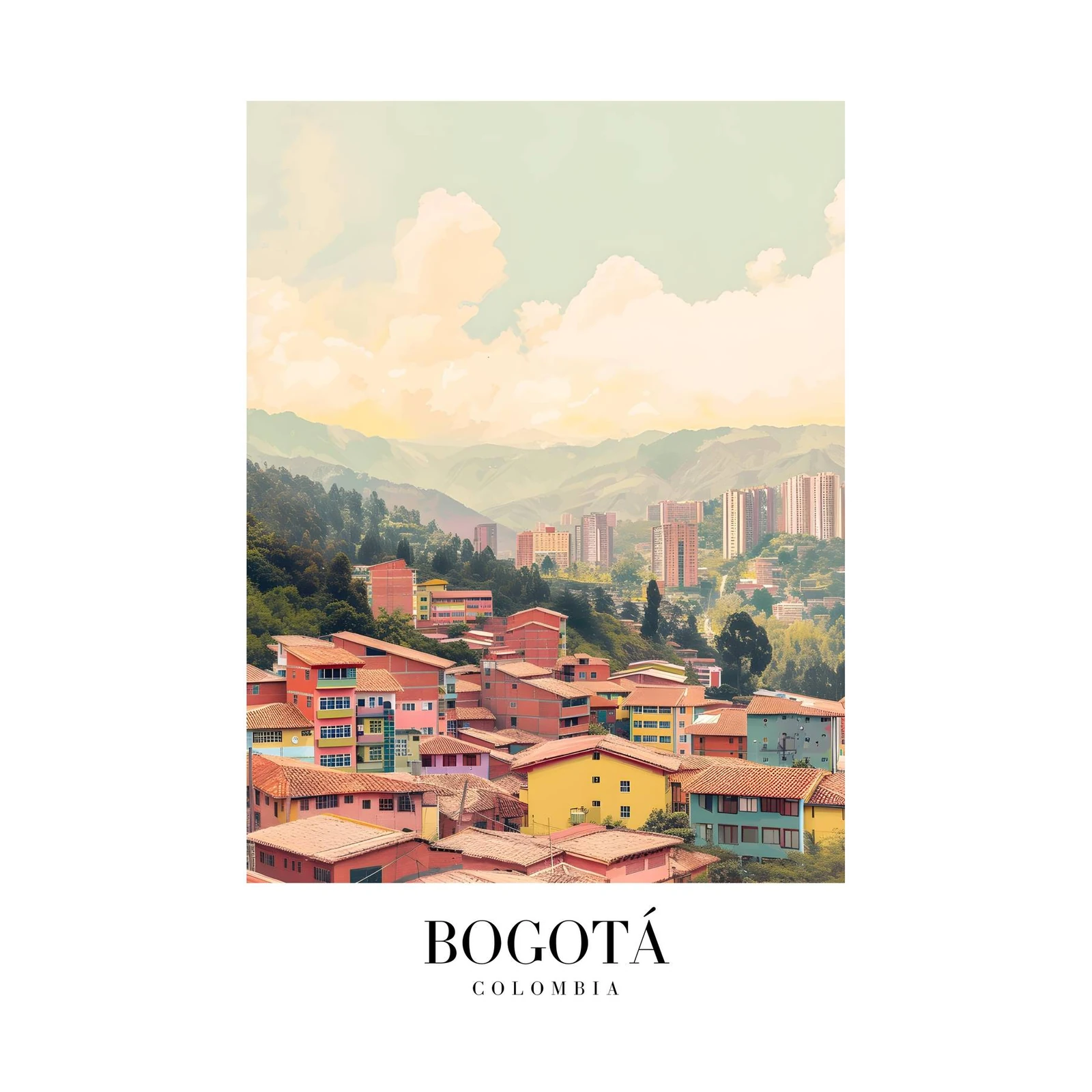 Vibrant Bogotá Cityscape Wall Art