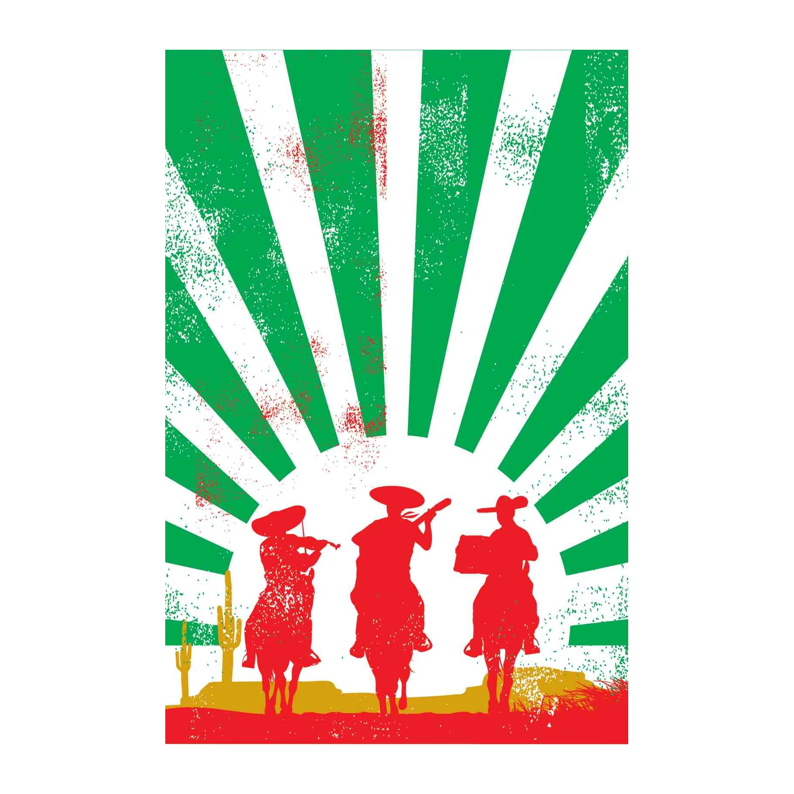 Mexican Mariachi Sunset Wall Art