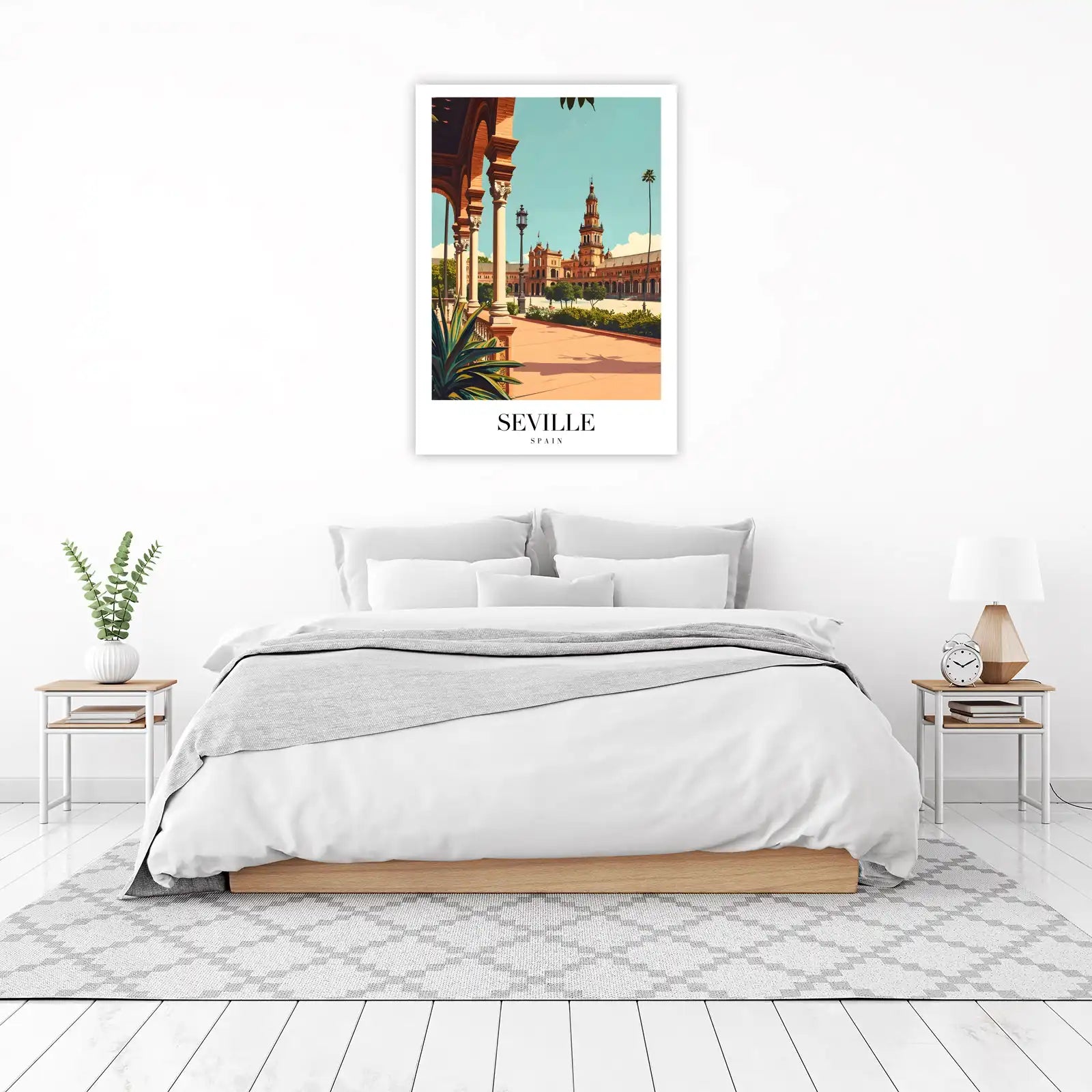 Seville Plaza de España Travel Poster Wall Art