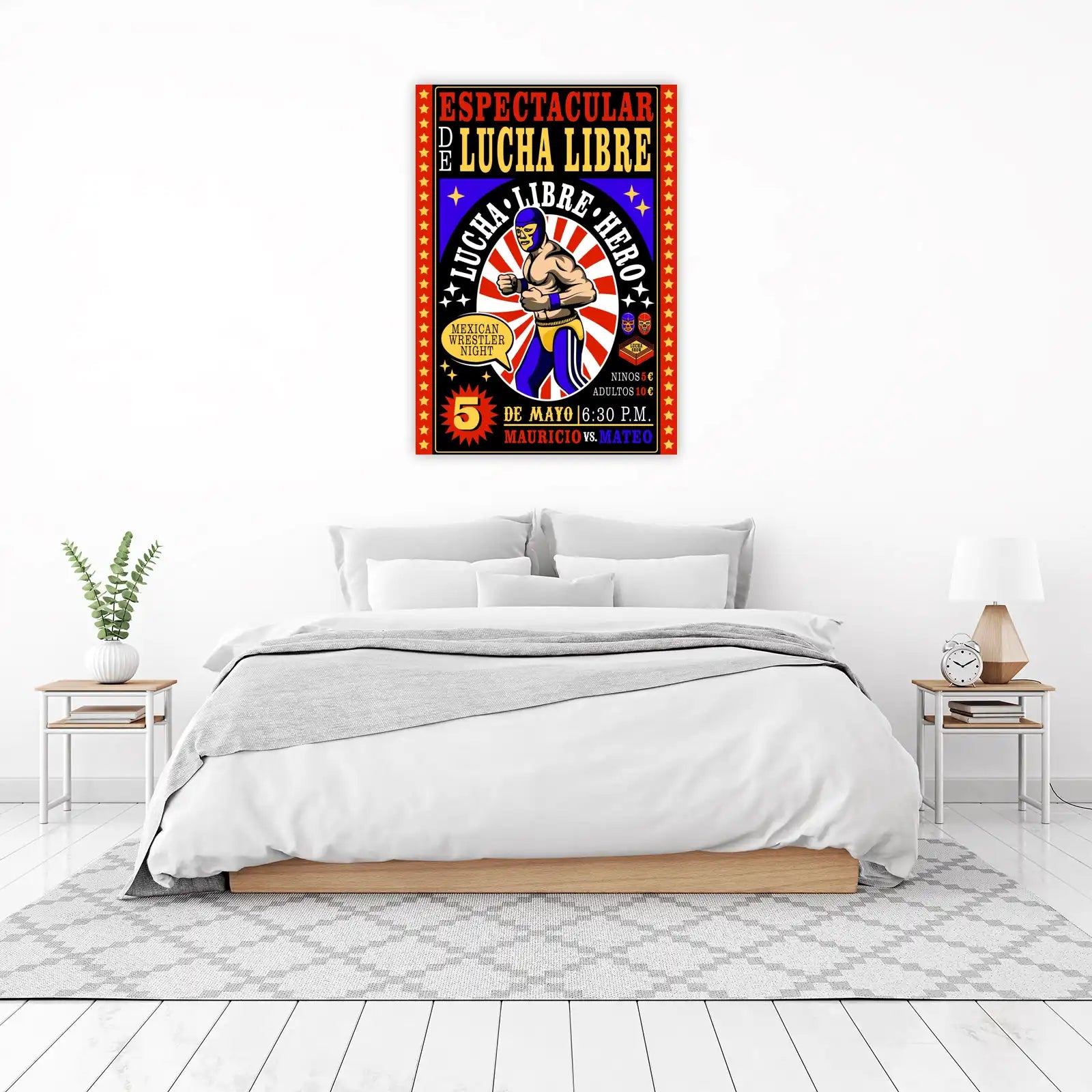 Spectacular Lucha Libre Hero Wall Art