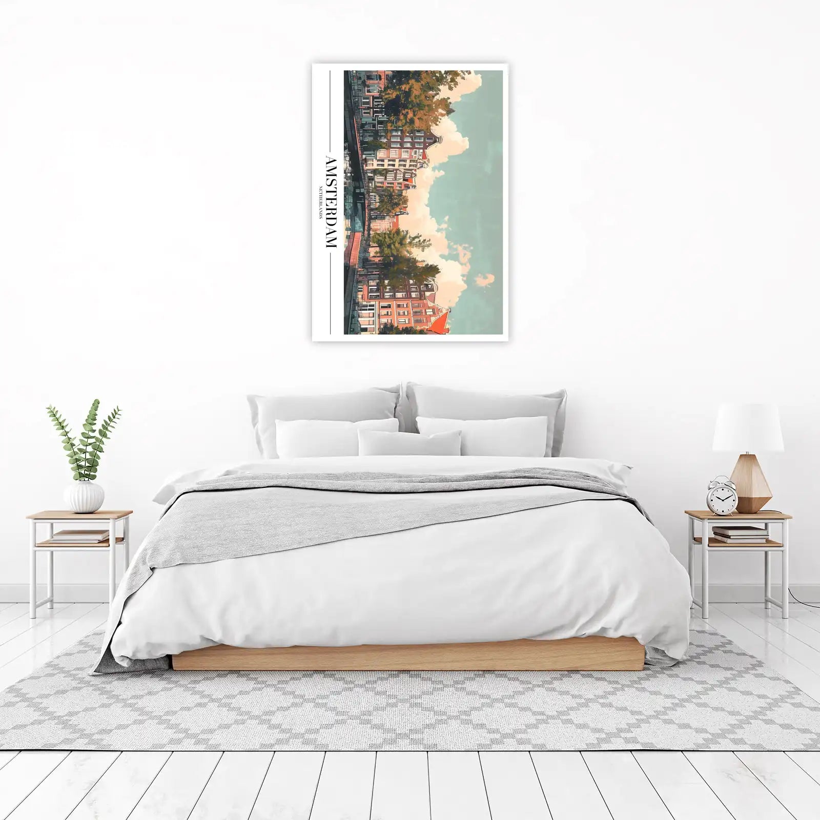 Captivating Amsterdam Canal Scene Wall Art