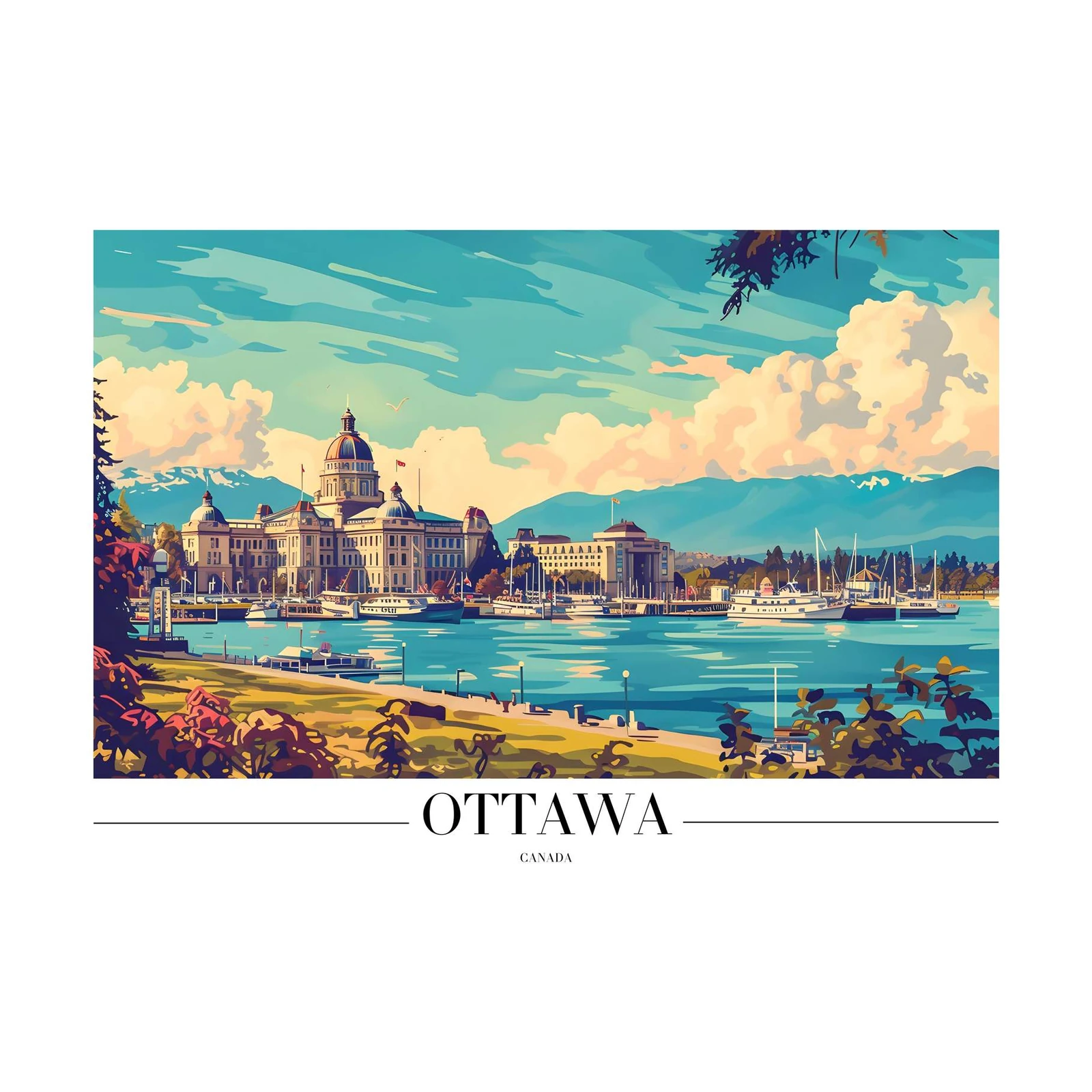 Ottawa Skyline & Parliament Hill Wall Art