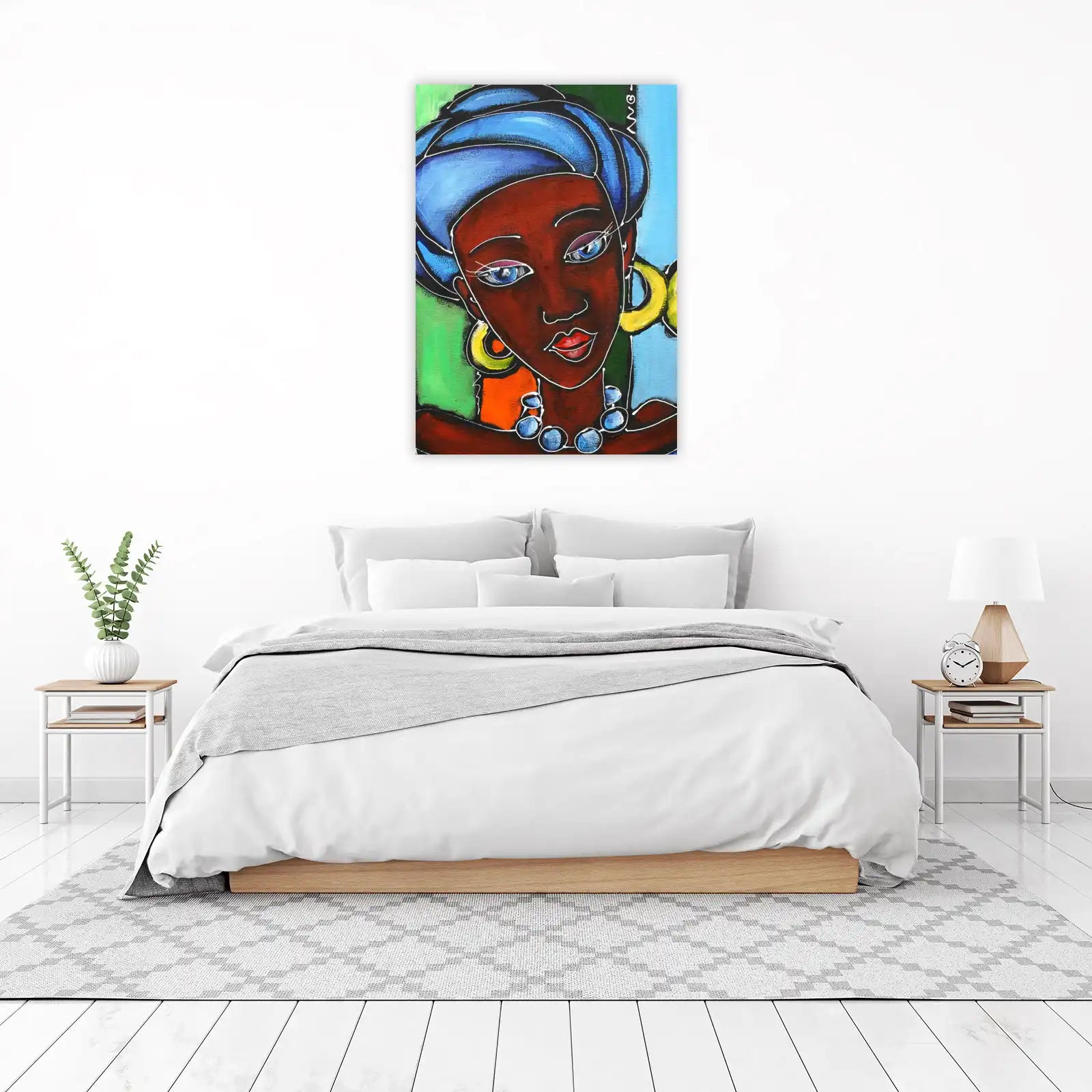 Vibrant African Woman Portrait Wall Art