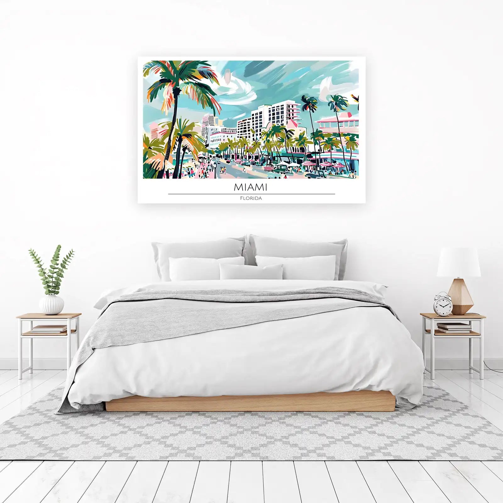 Vibrant Miami Beach Art Deco Wall Art