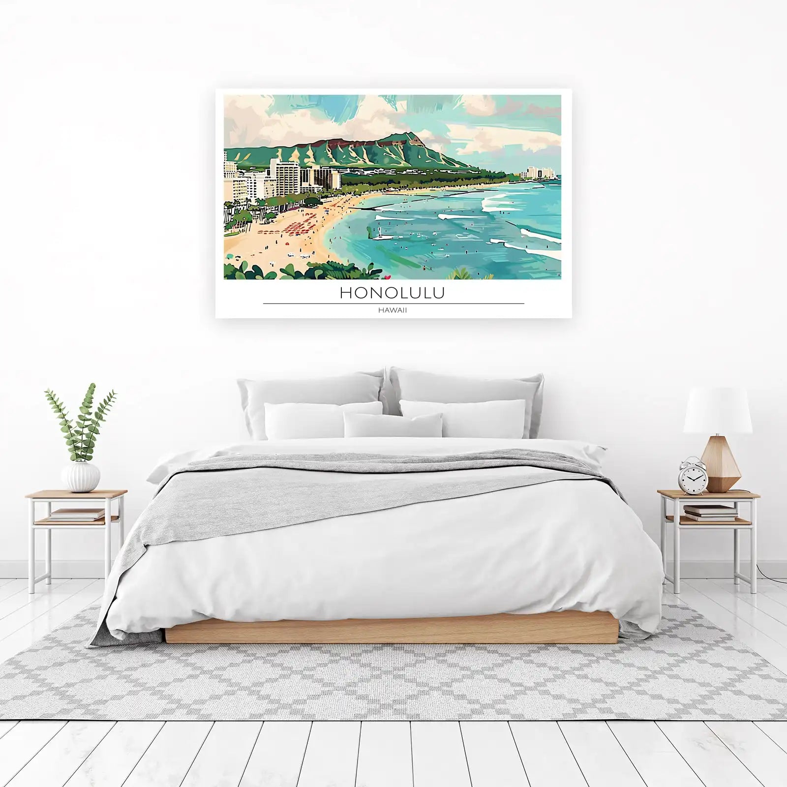 Waikiki Beach Honolulu Hawaii Wall Art