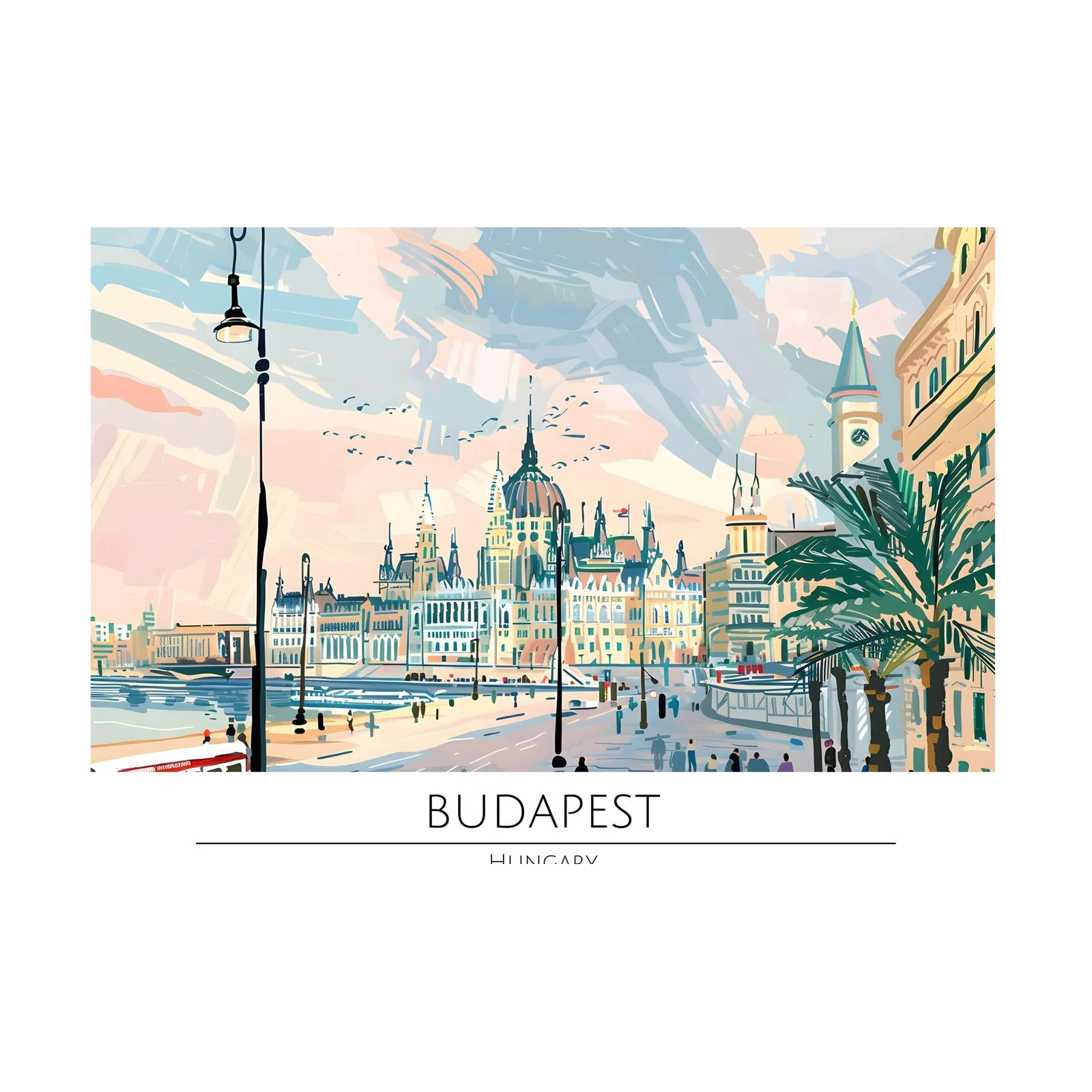 Budapest Parliament Building Landscape Wall Art