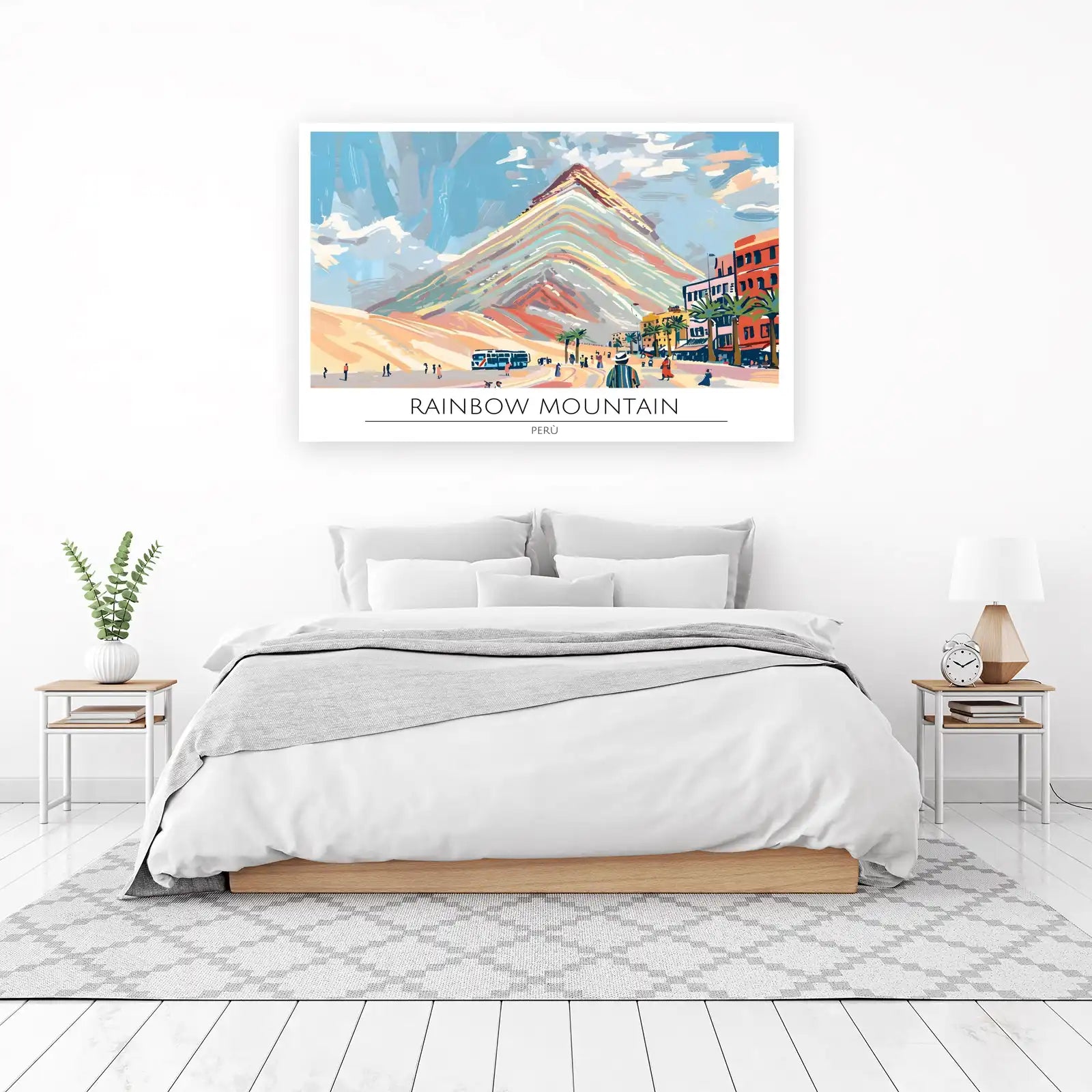 Vibrant Rainbow Mountain Peru Wall Art