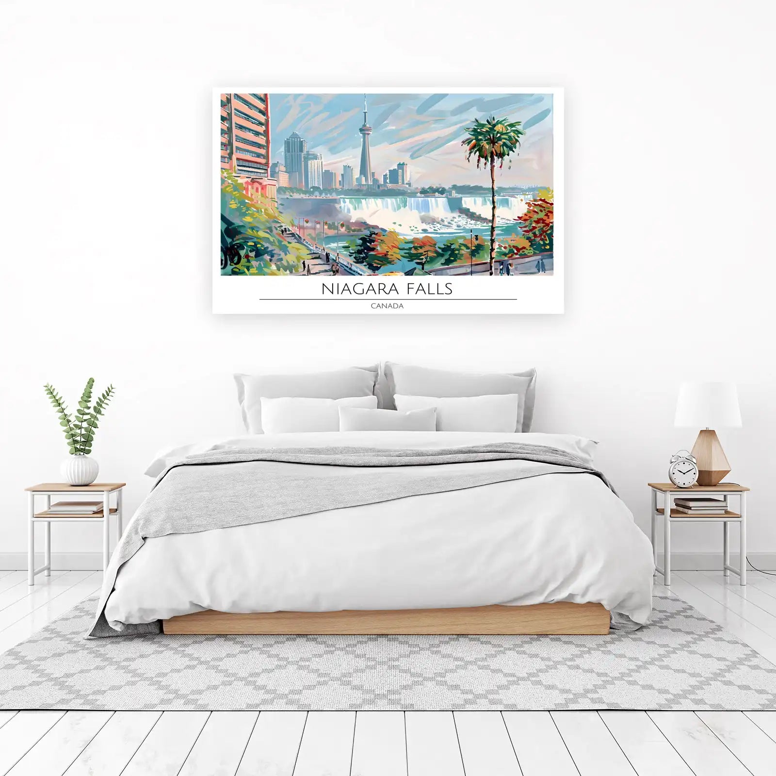 Vibrant Niagara Falls & Toronto Skyline Wall Art