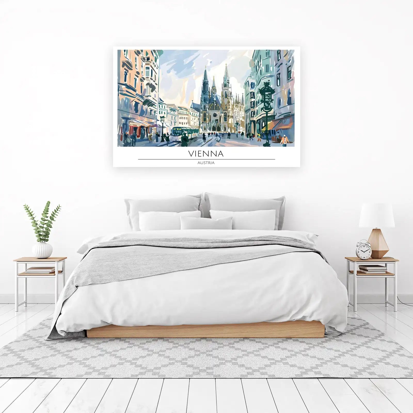 Vibrant Vienna Street Scene Wall Art