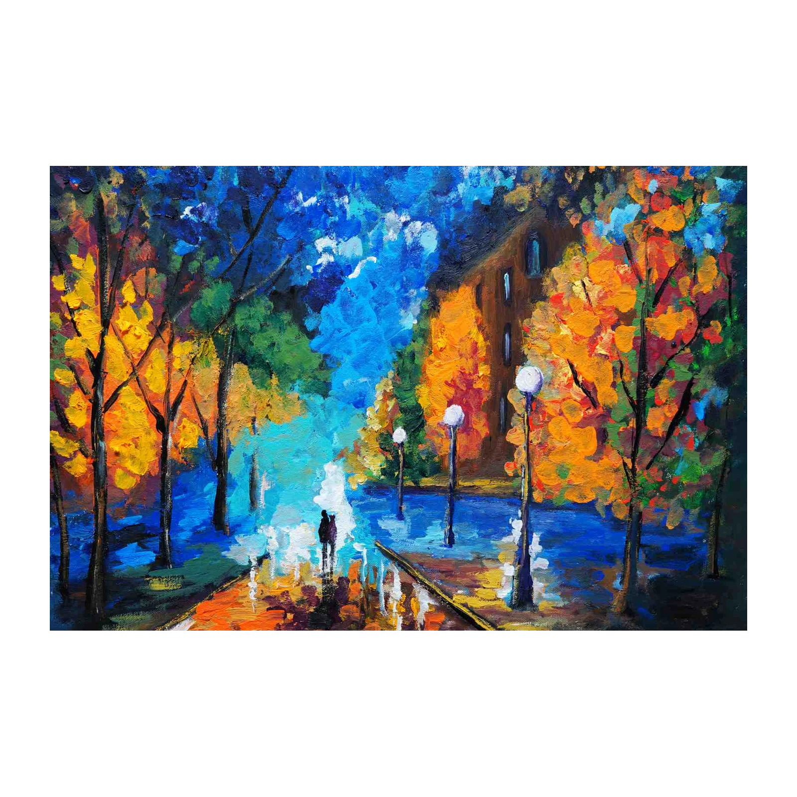 Vibrant Autumn Stroll Wall Art