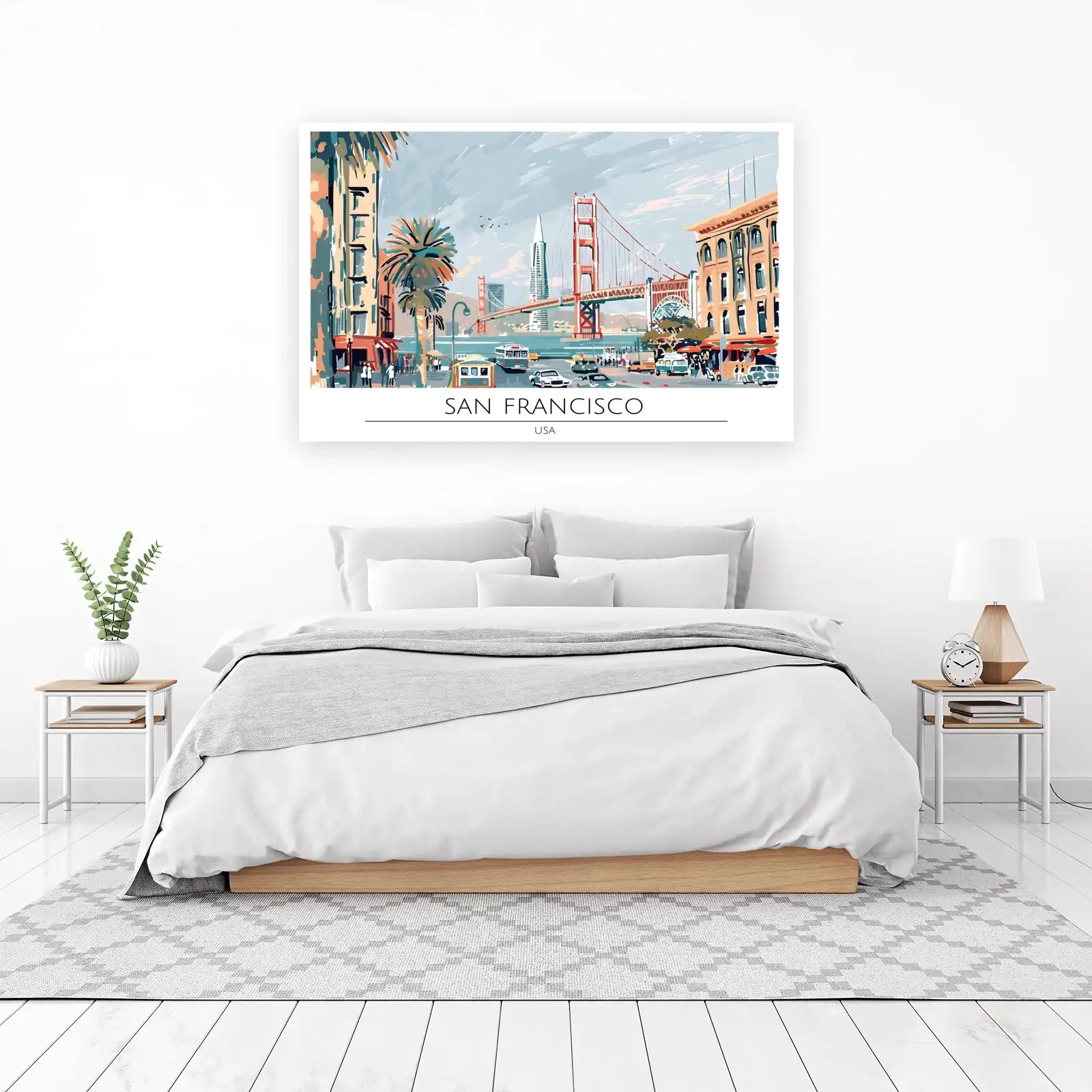 Vibrant San Francisco Golden Gate Bridge Wall Art