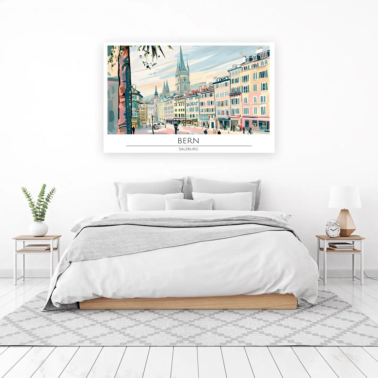 Vibrant Bern Cityscape Wall Art