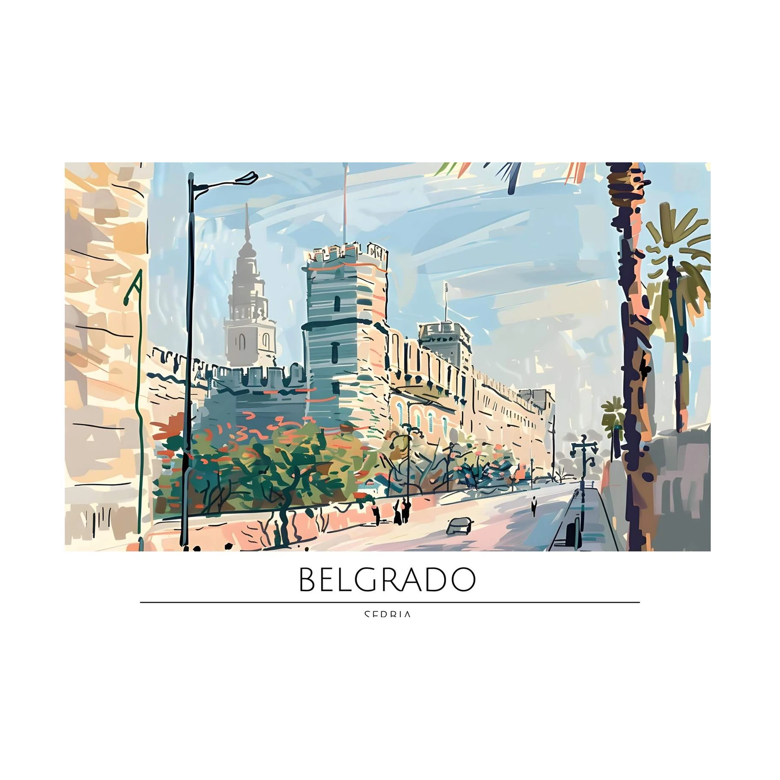Belgrade Castle Serbian Cityscape Wall Art