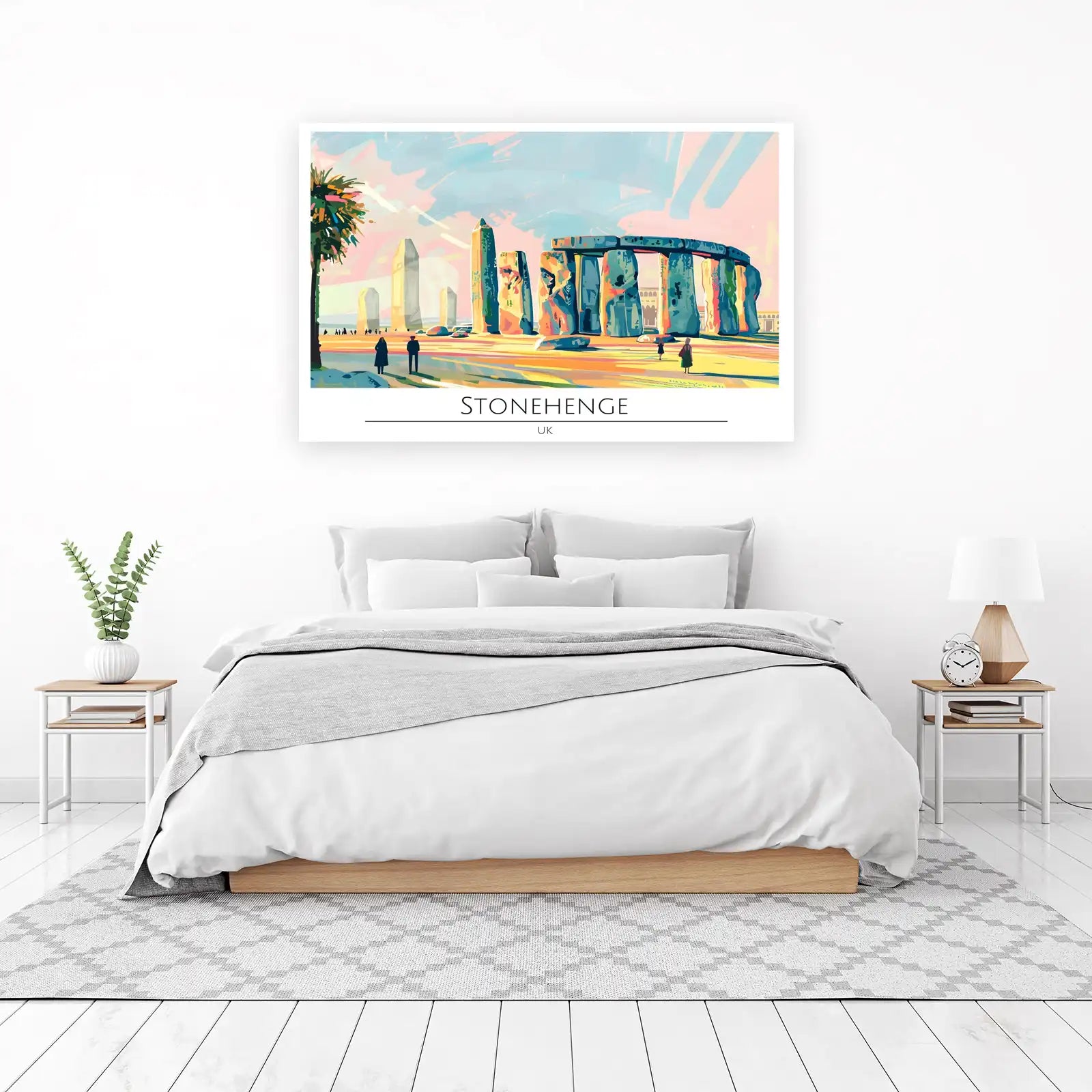 Vibrant Stonehenge UK Landscape Wall Art