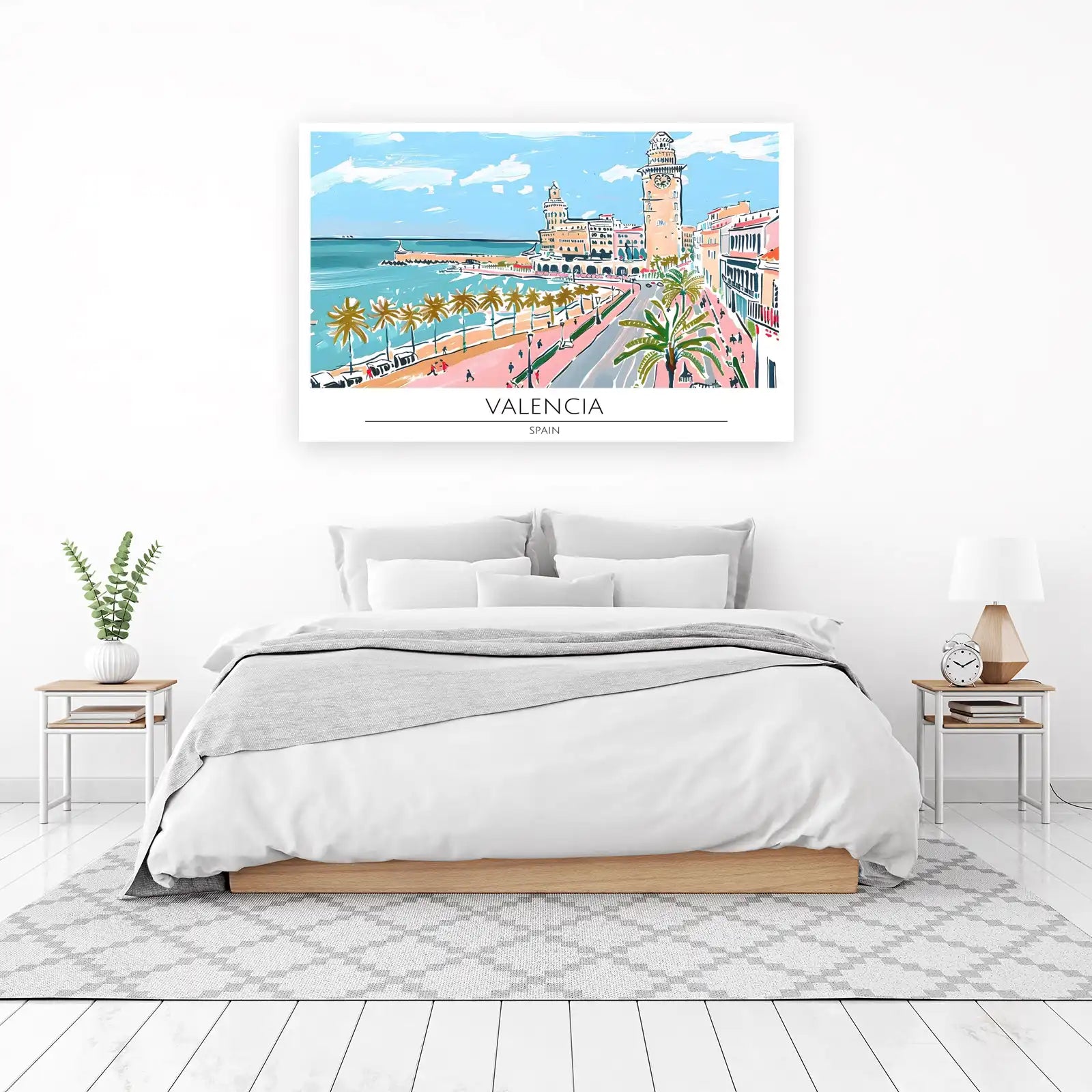 Valencia Coastal Cityscape Wall Art
