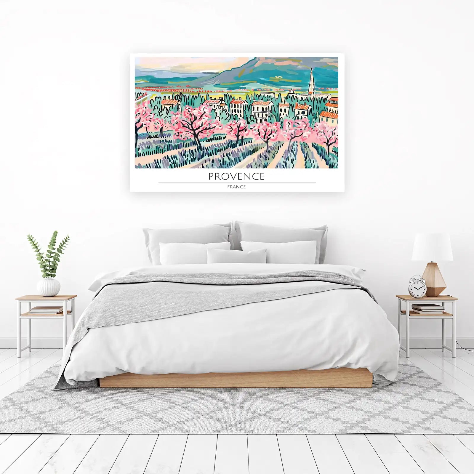 Provence Blossom Village Landscape Wall Art