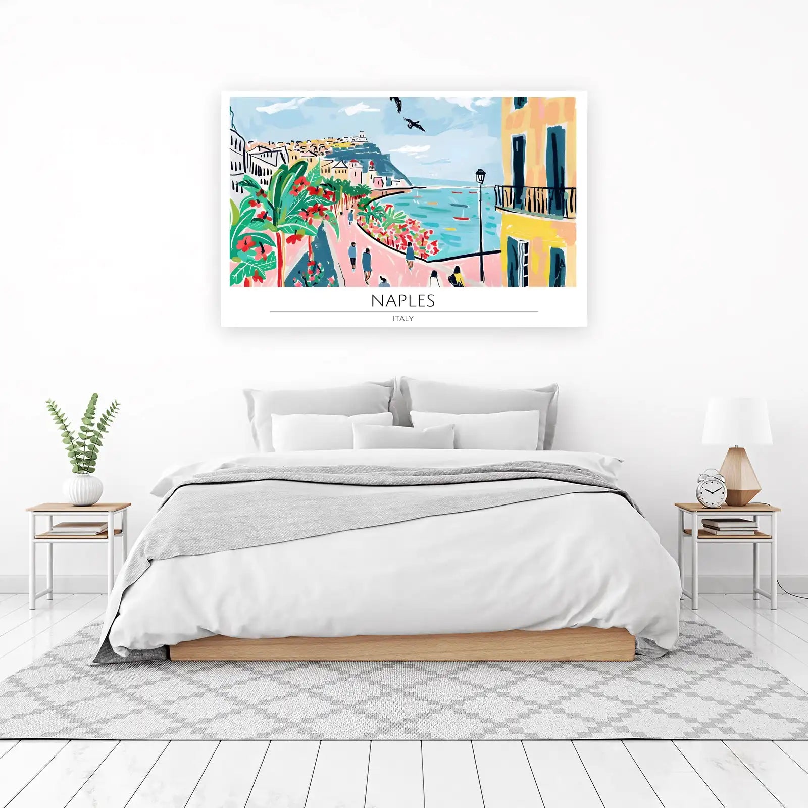 Vibrant Naples Coastal Scene Wall Art