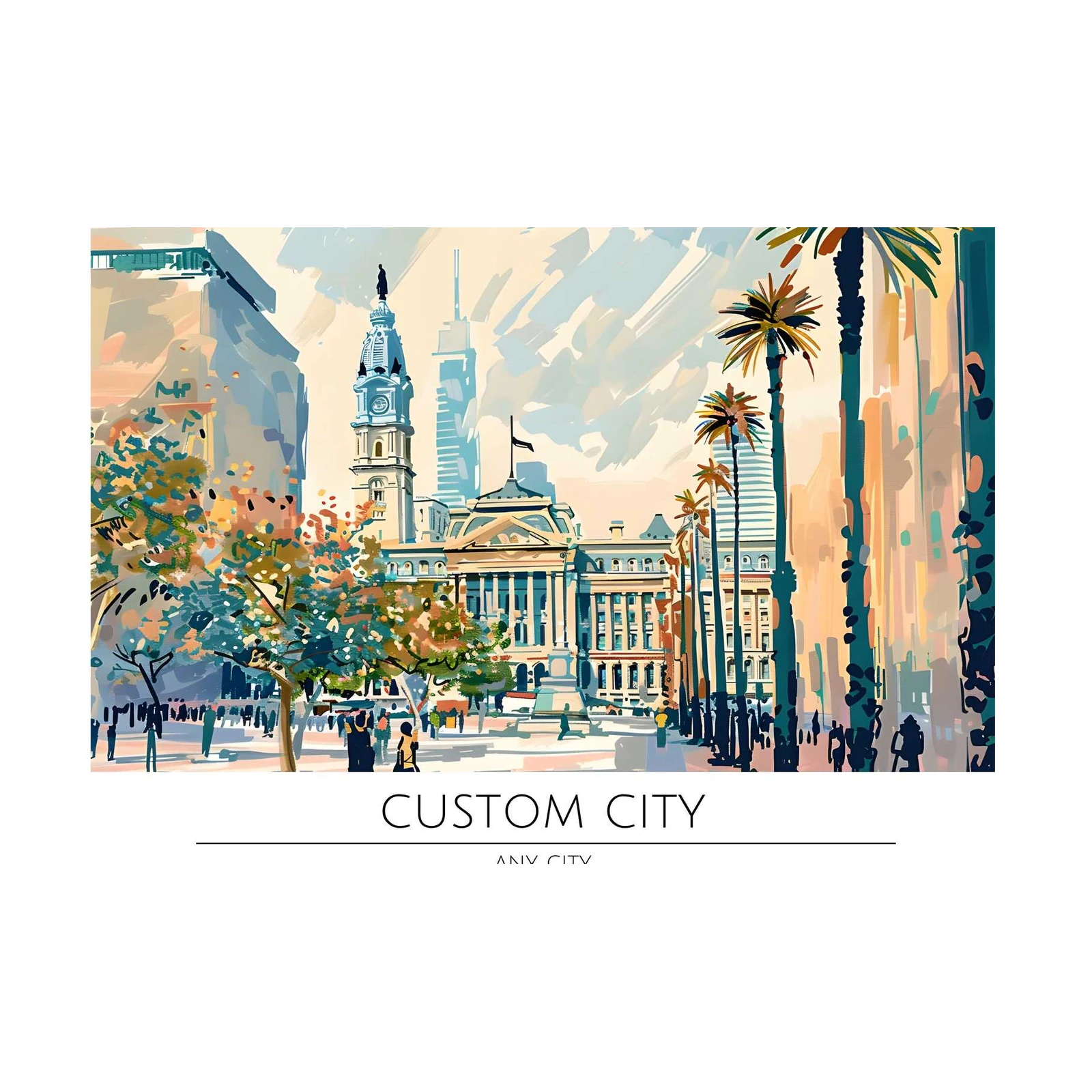 Vibrant Cityscape Wall Art for Modern Homes