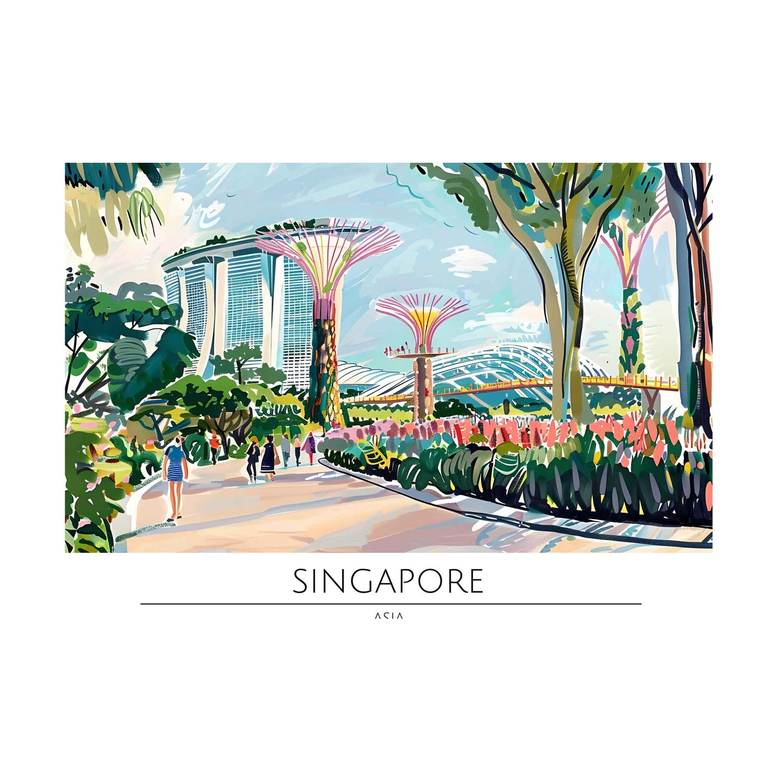 Vibrant Singapore Gardens Wall Art
