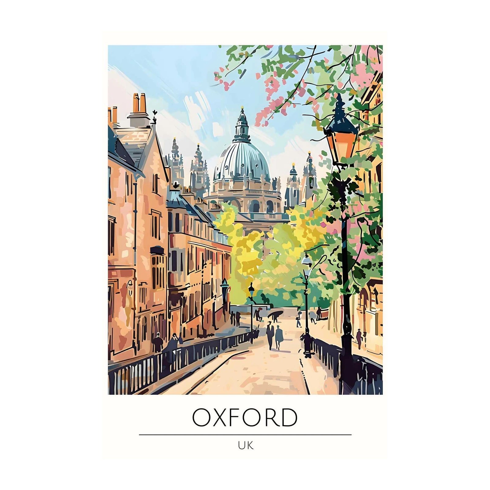 Vibrant Oxford Streetscape Wall Art