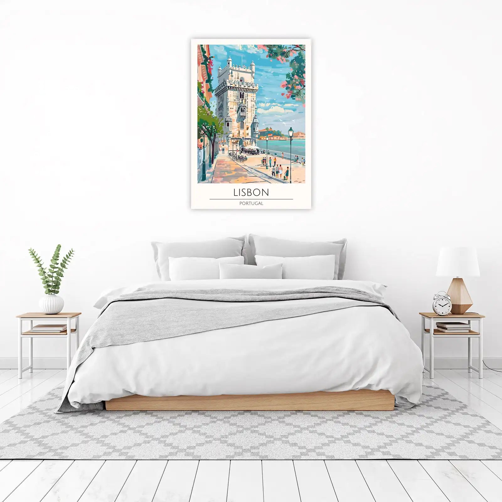 Vibrant Lisbon Tower Wall Art