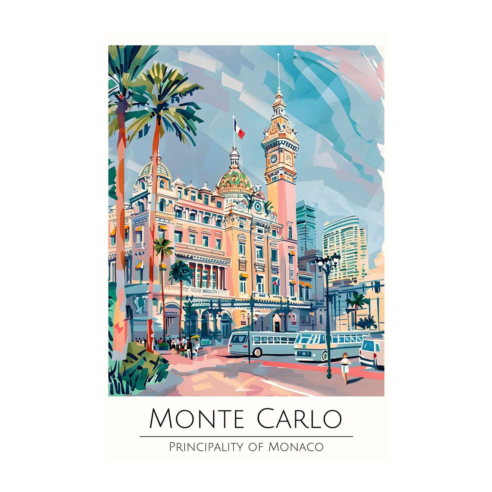 Monte Carlo Casino Art Print