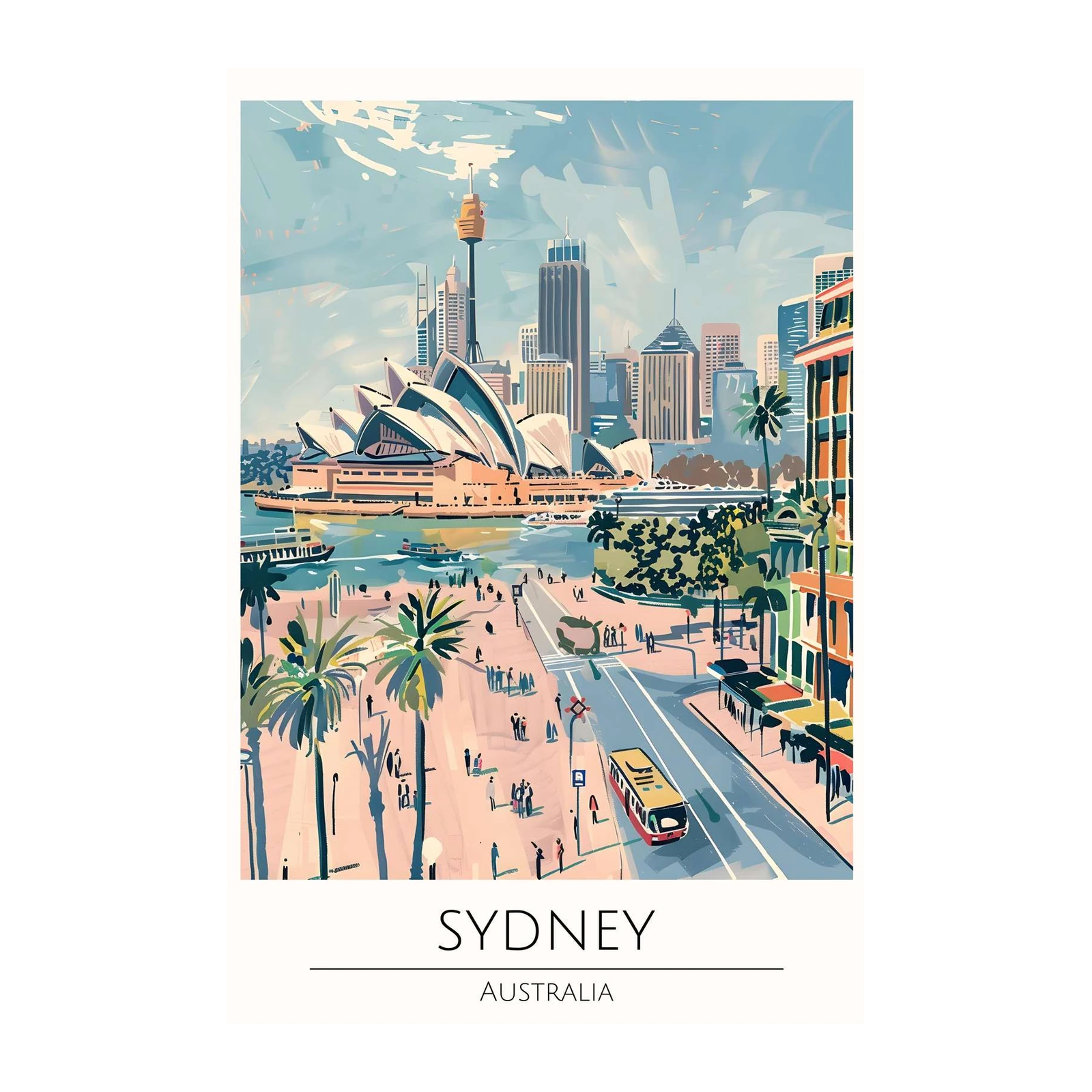 Vibrant Sydney Skyline Wall Art