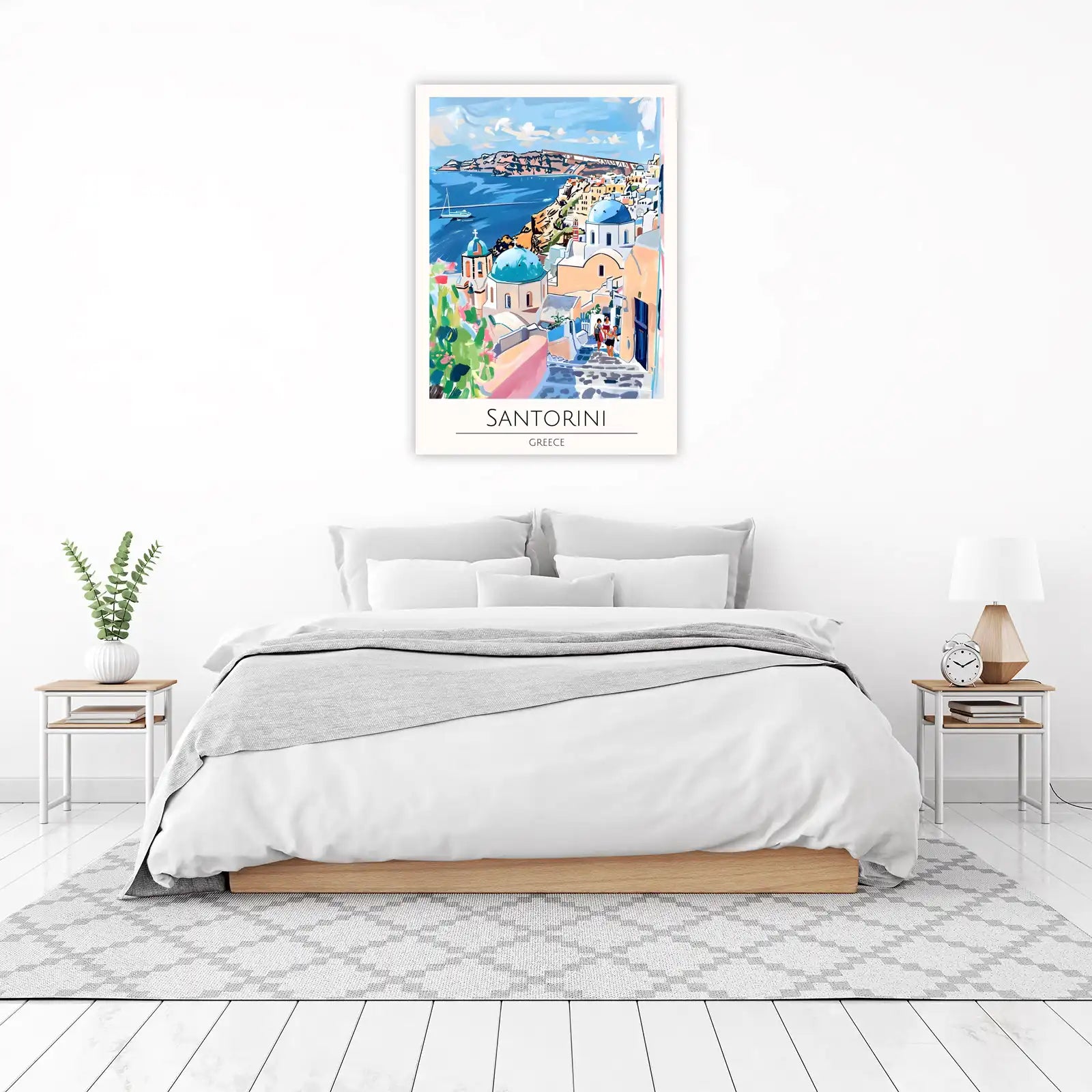 Santorini Greece Travel Art Wall Art