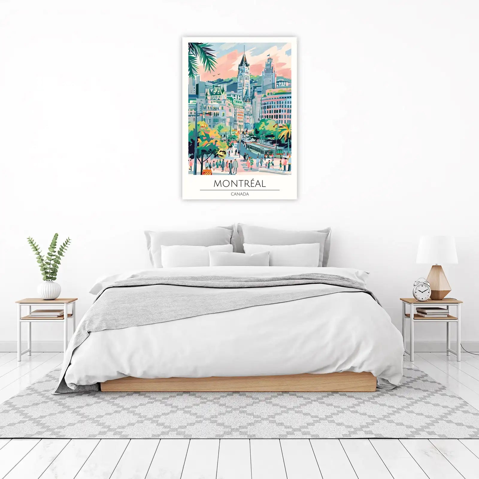 Vibrant Montreal Street Scene Wall Art