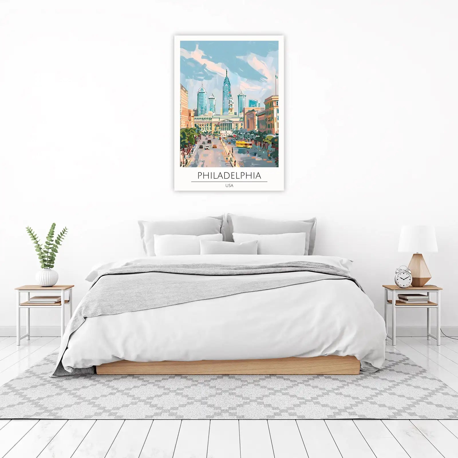 Vibrant Philadelphia Skyline Wall Art