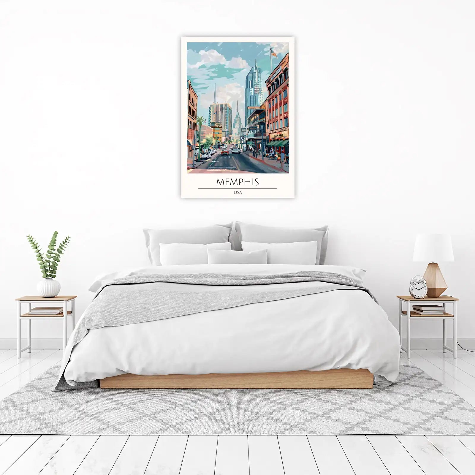 Vibrant Memphis Street Scene Wall Art