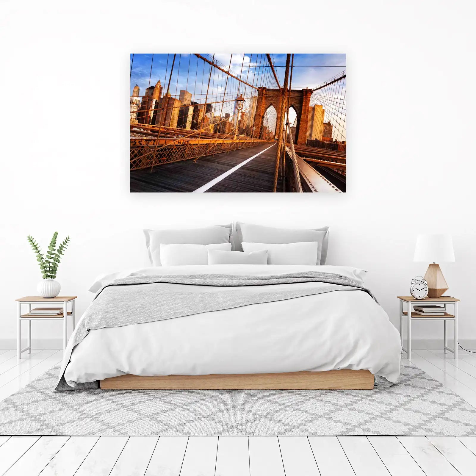 Iconic Brooklyn Bridge NYC Skyline Wall Art