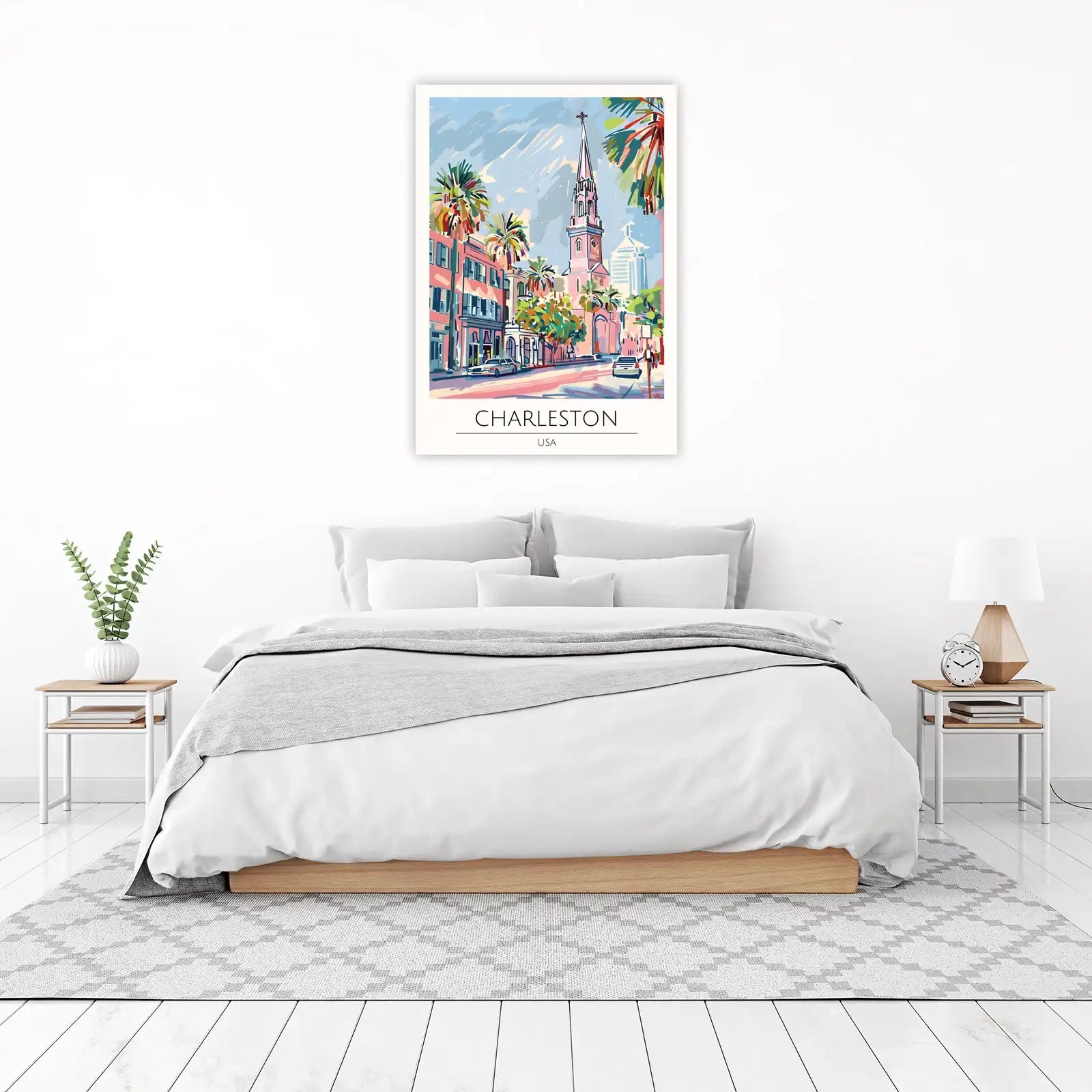 Vibrant Charleston Street Scene Wall Art