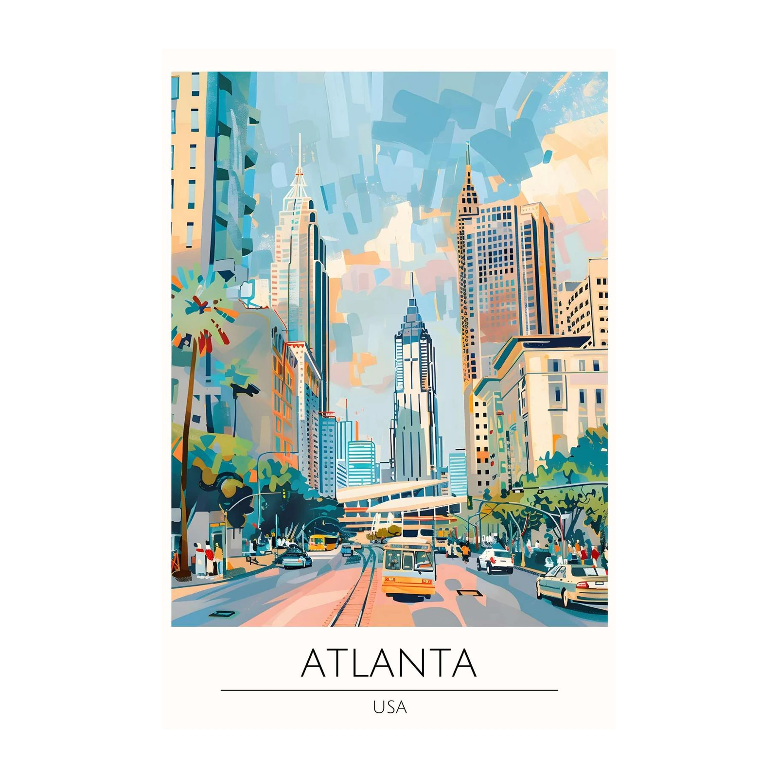 Vibrant Atlanta Cityscape Wall Art