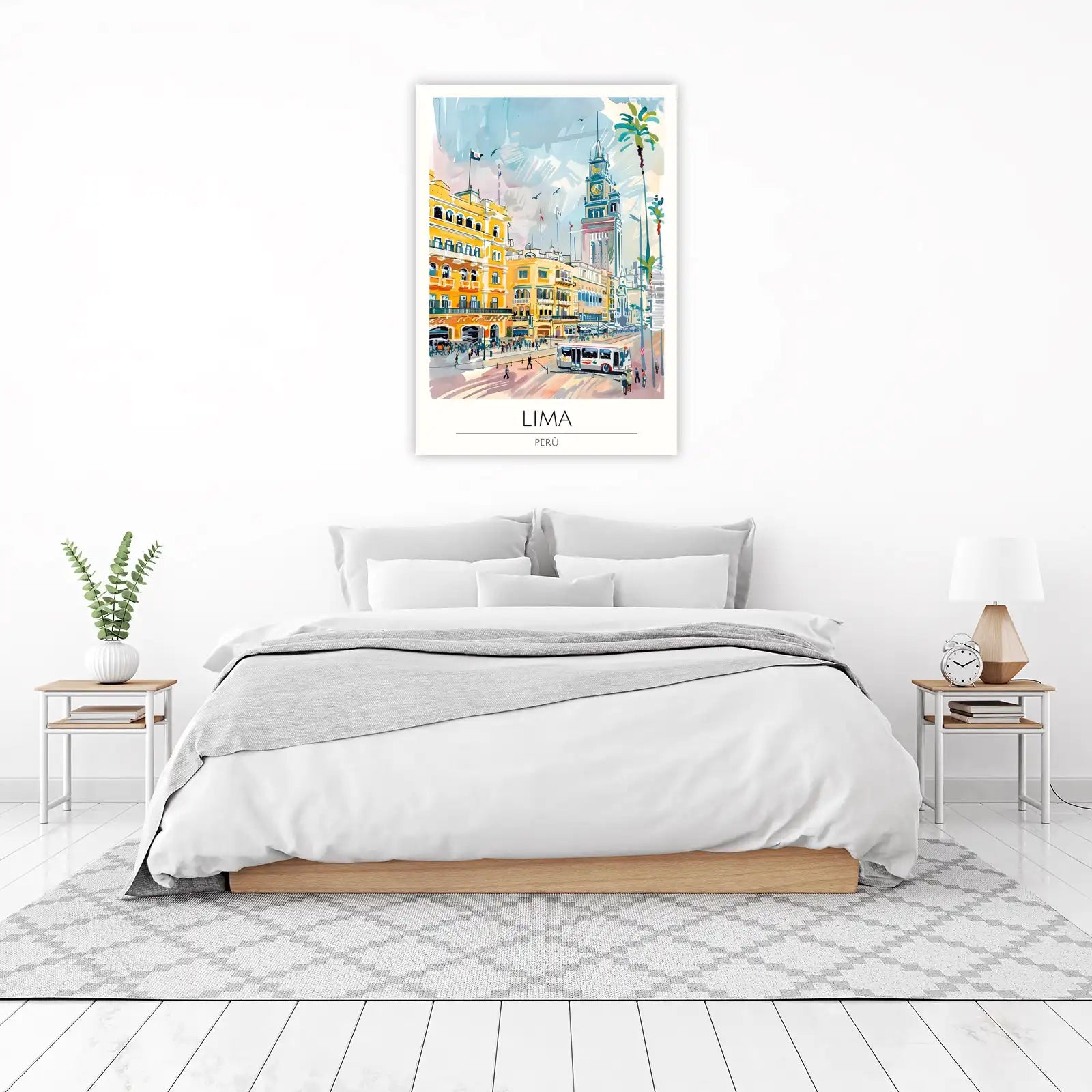 Vibrant Lima Street Scene Wall Art
