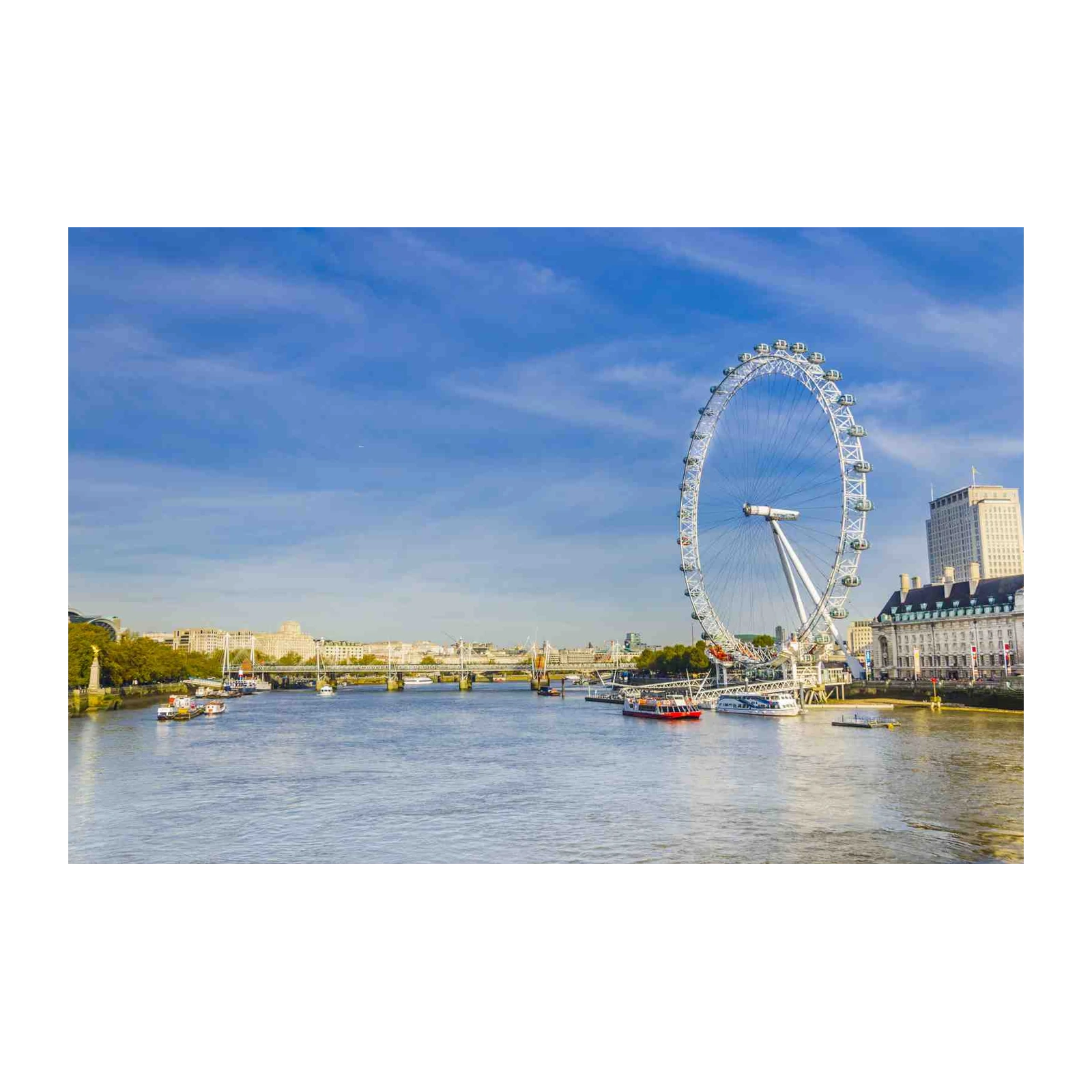 London Eye Thames River Vista Wall Art