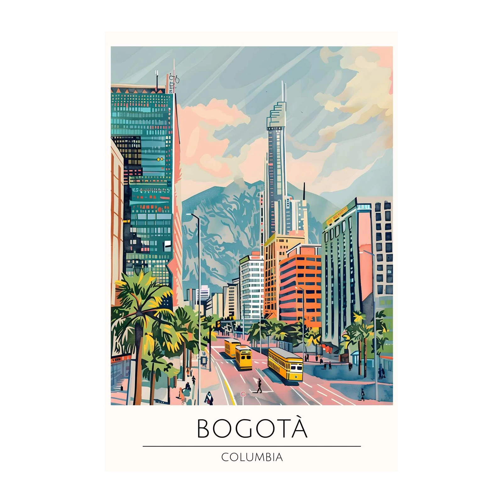 Vibrant Bogotà Cityscape Wall Art