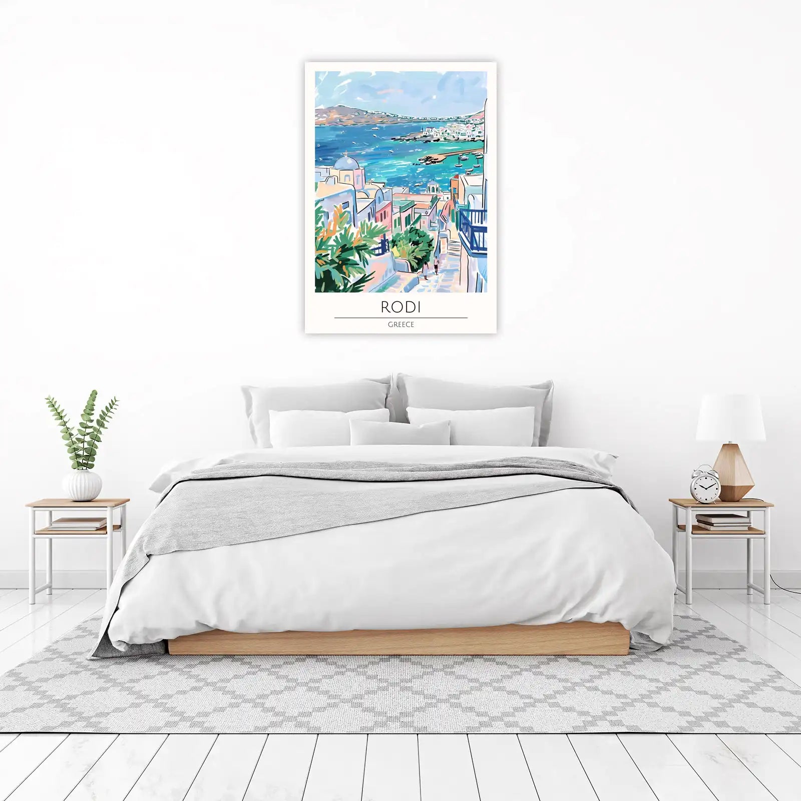 Vibrant Rodi Greece Village Wall Art
