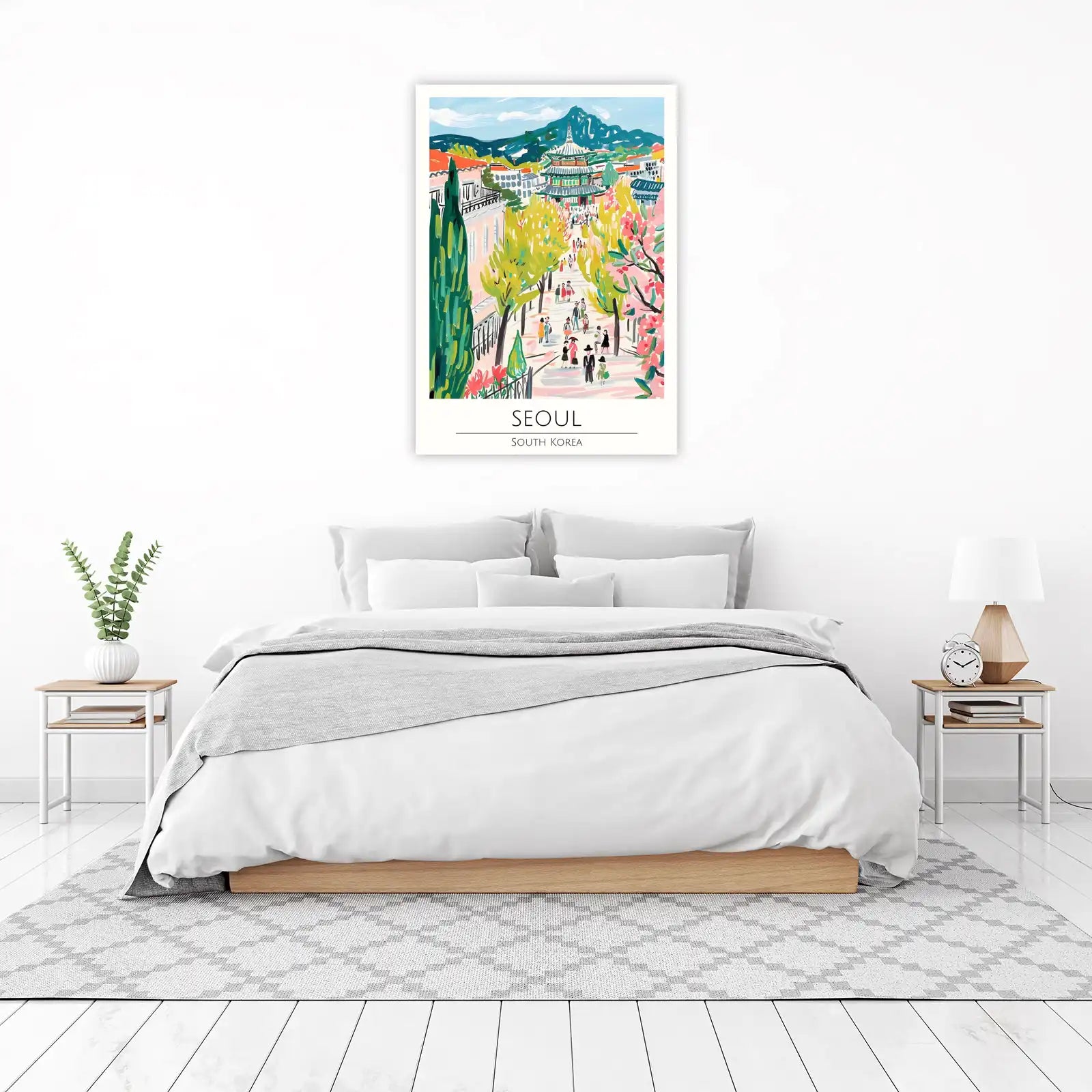 Vibrant Seoul Street Scene Wall Art