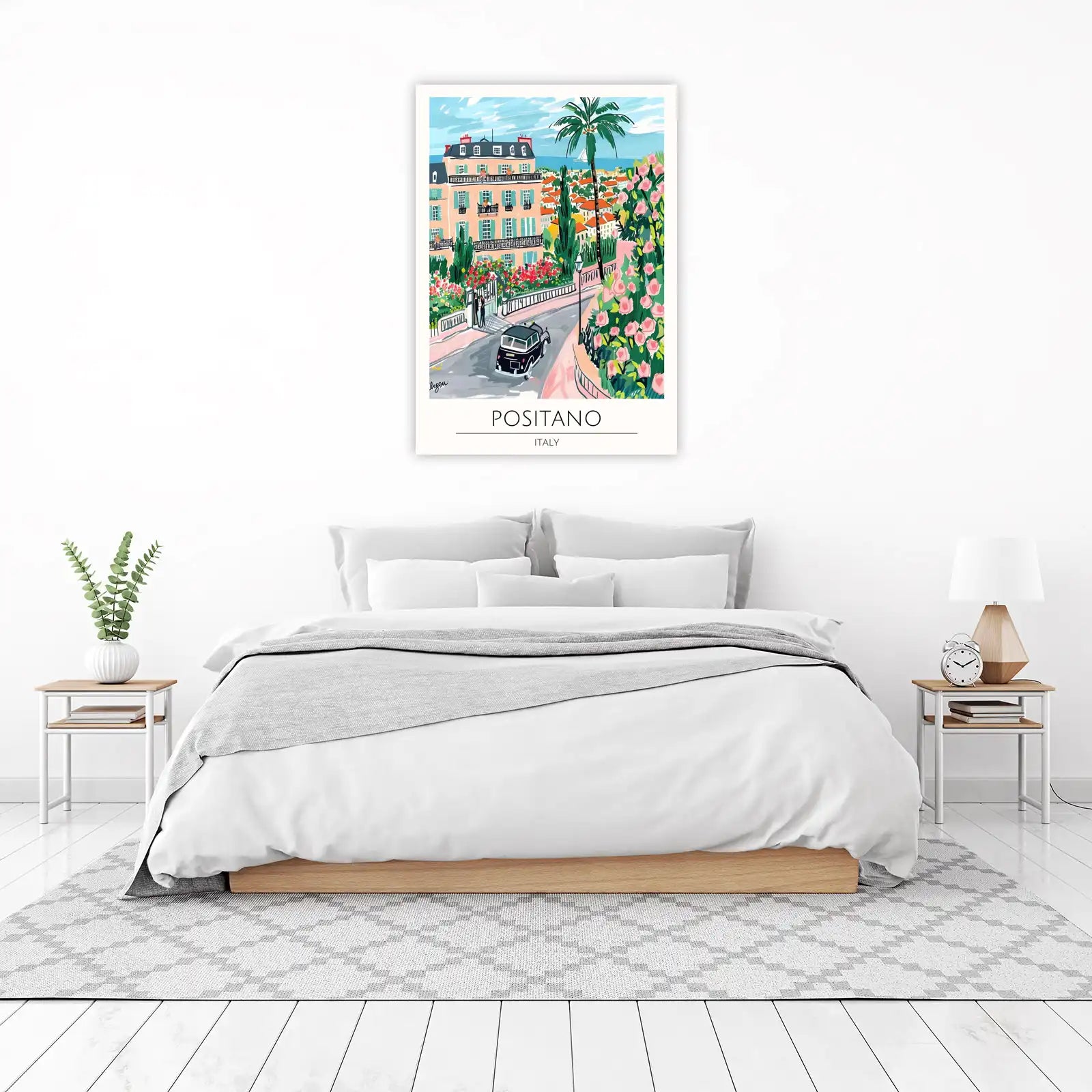 Vibrant Positano Italy Coastal Scene Wall Art