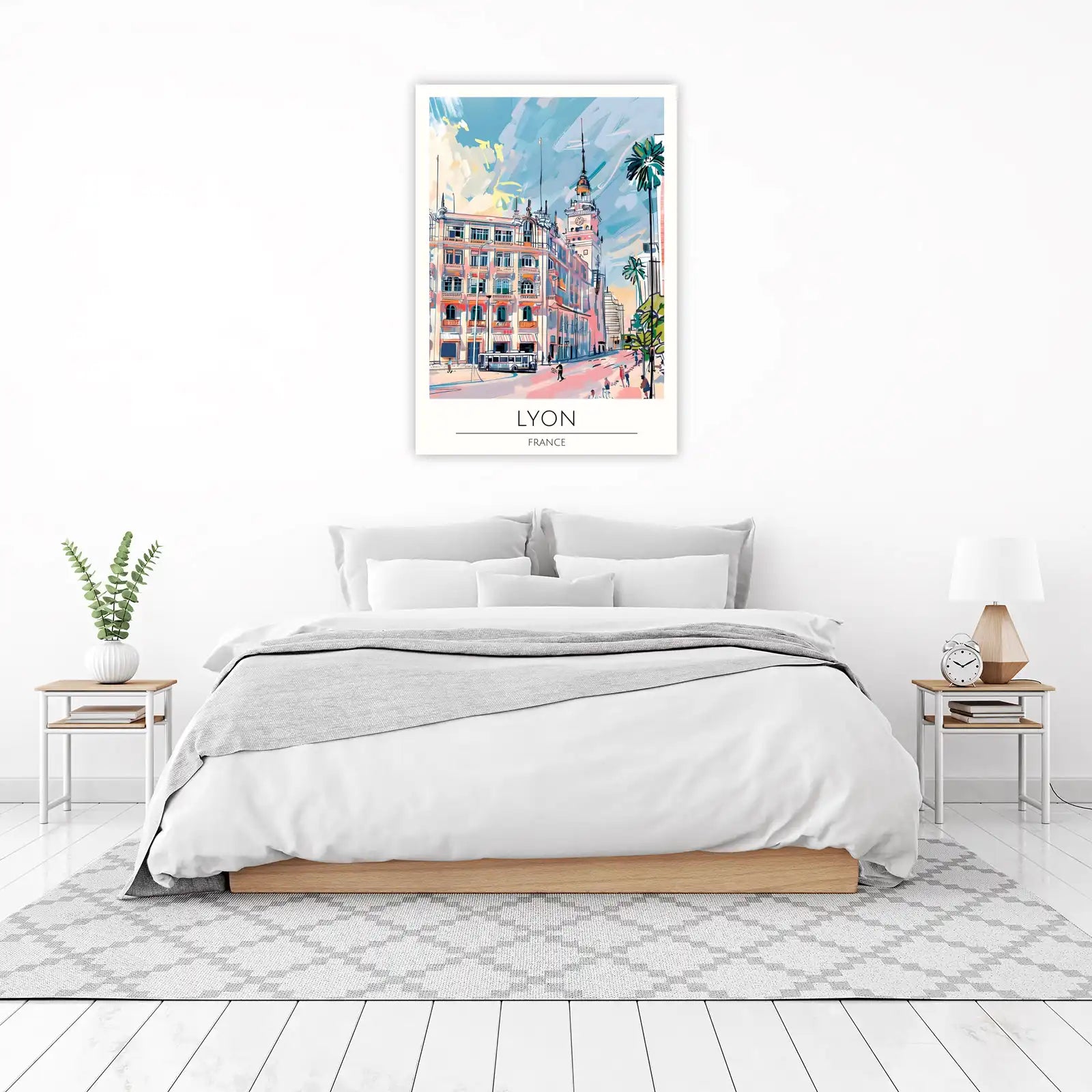 Vibrant Lyon Street Scene Wall Art