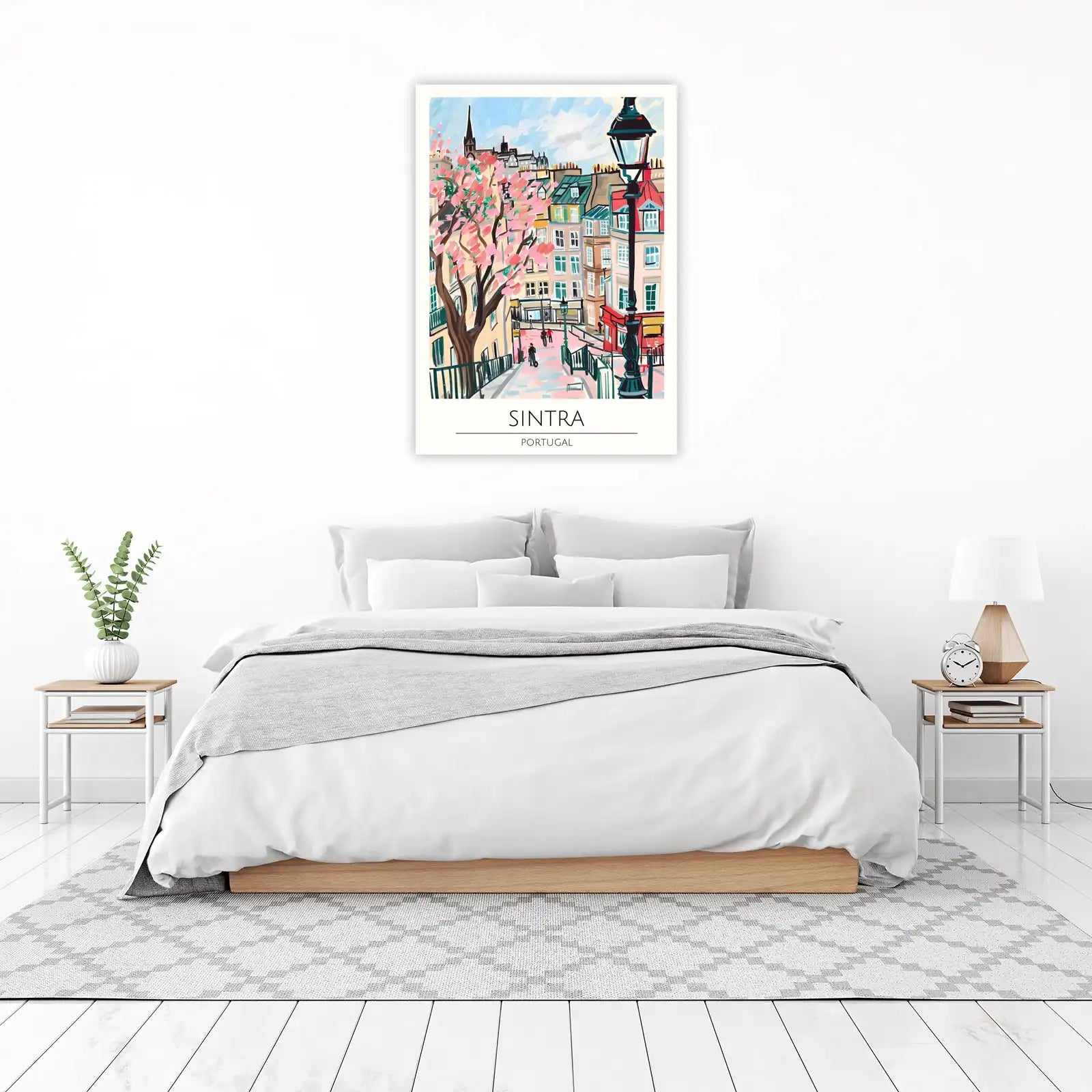Vibrant Sintra Portugal Street Scene Wall Art