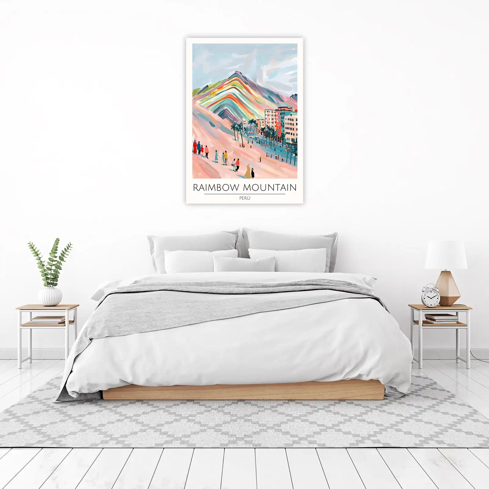 Vibrant Rainbow Mountain Peru Wall Art