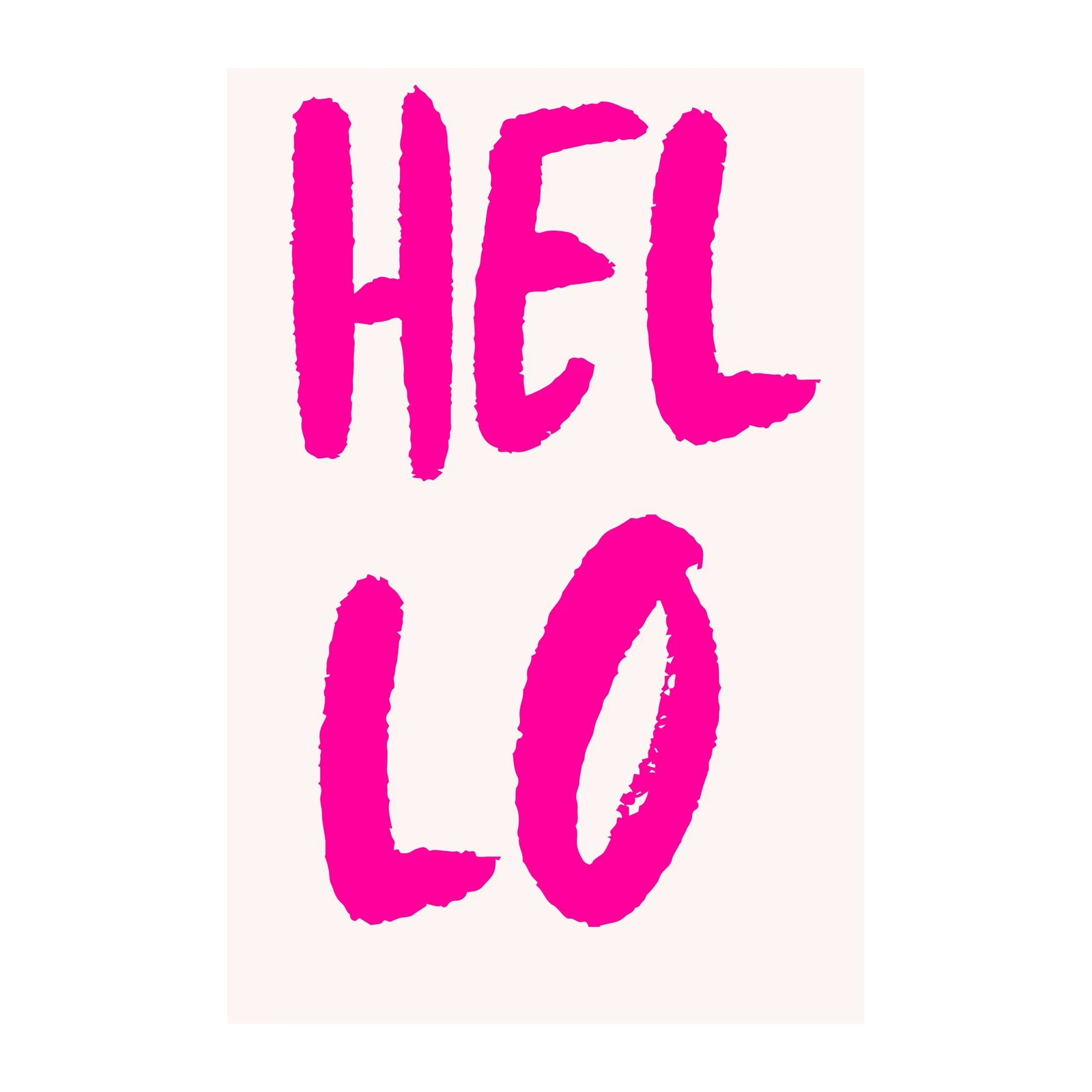 Vibrant Hello Wall Art Wall Art