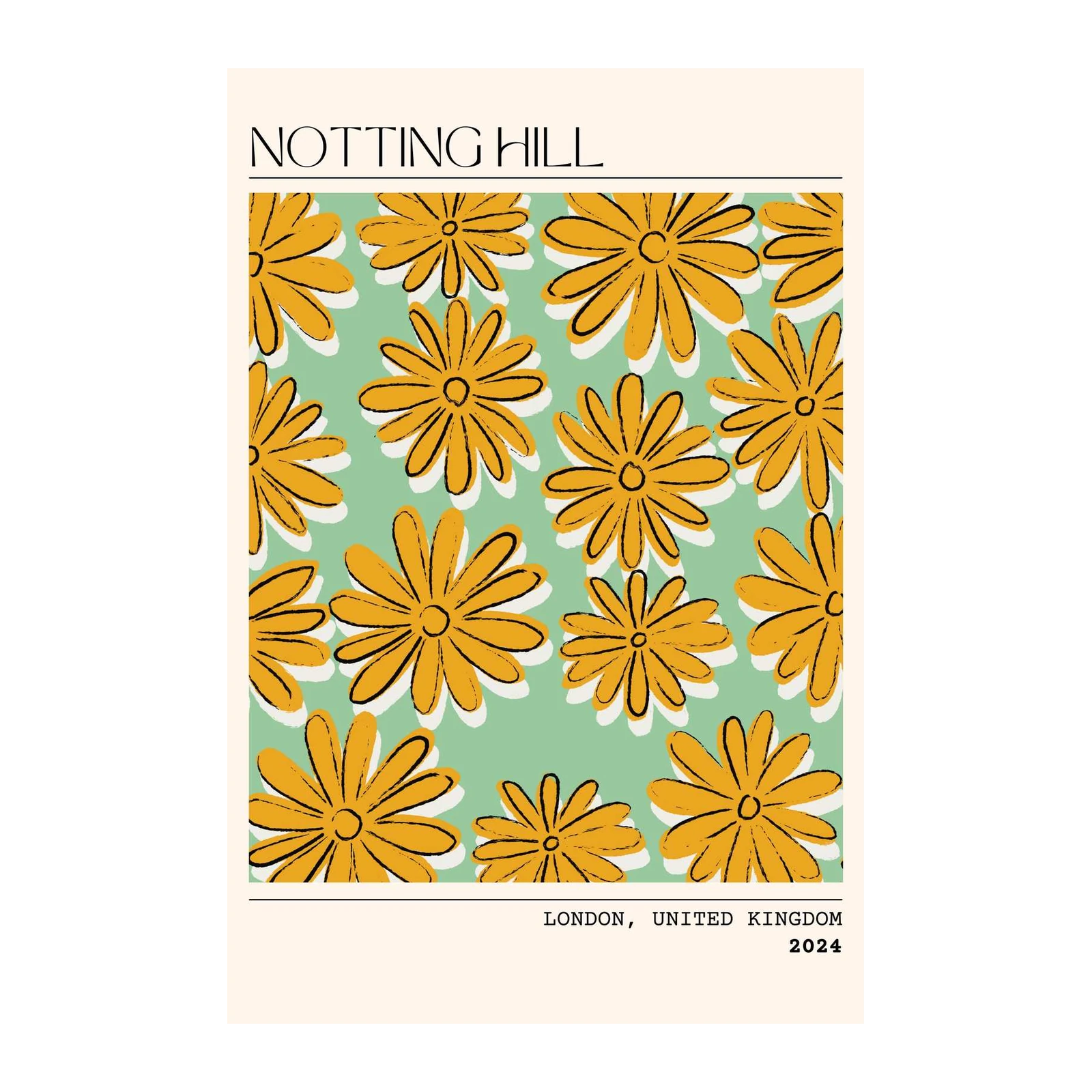 Notting Hill Daisy Burst Wall Art