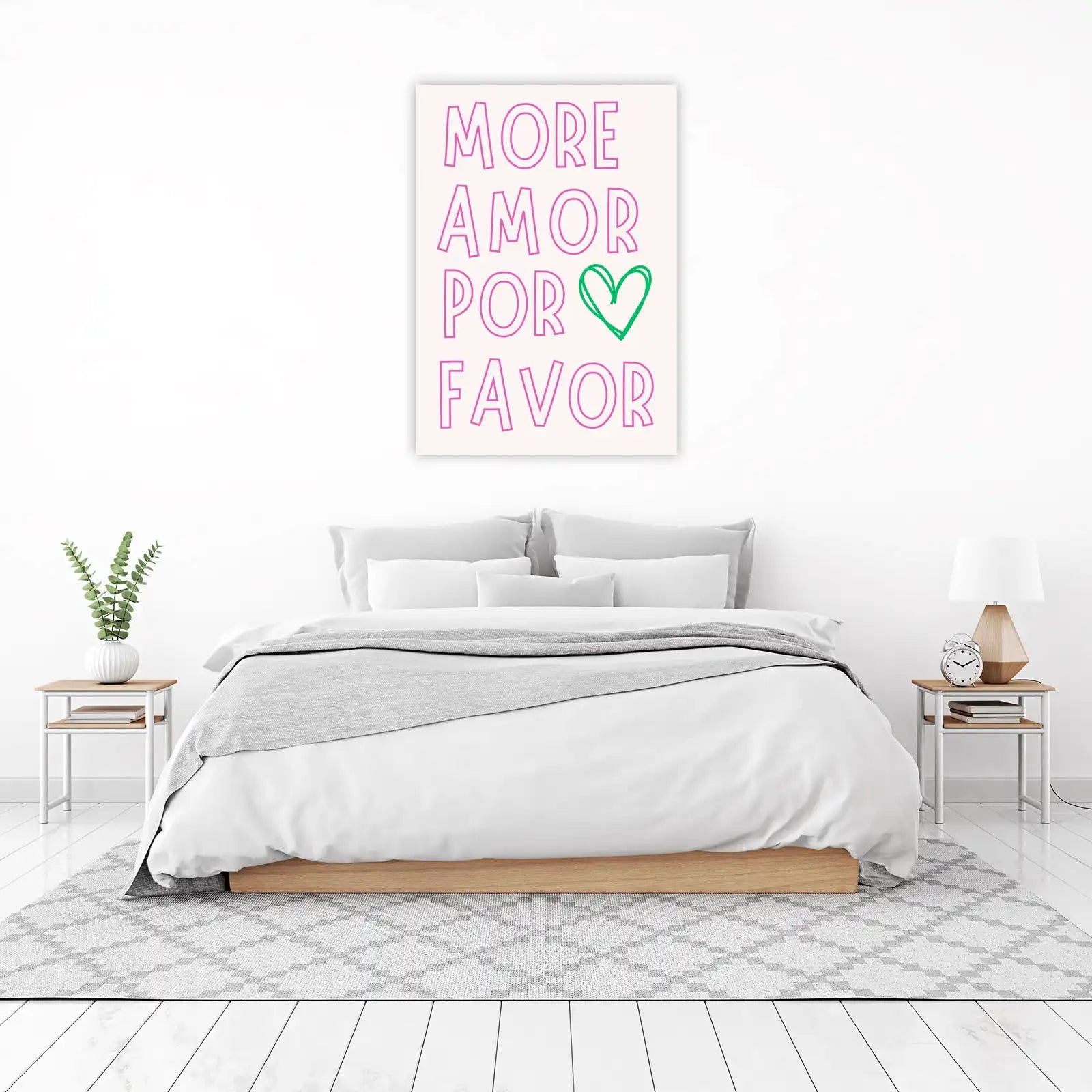 More Amor Por Favor Pink & Green Wall Art