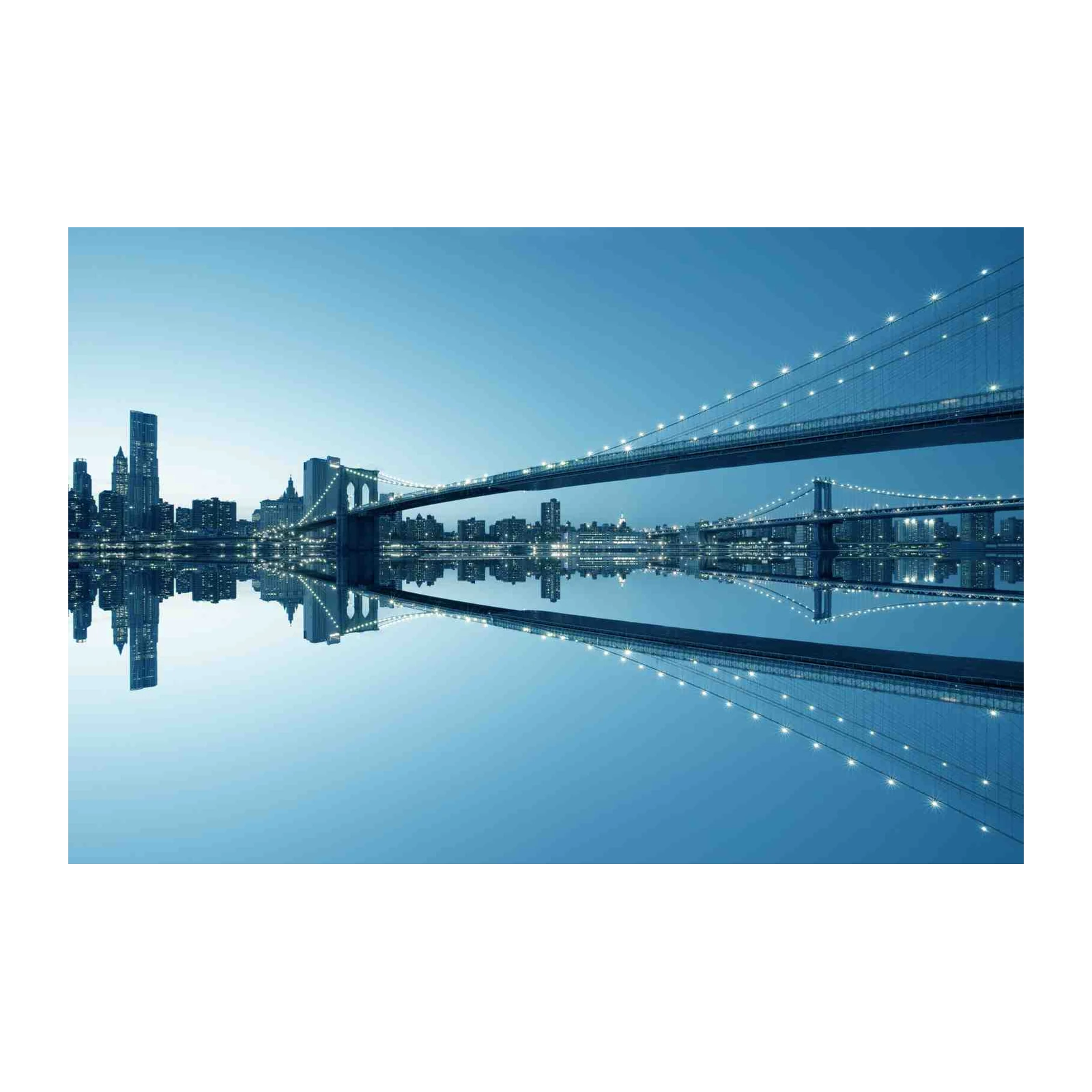 Serene Brooklyn Bridge Reflection Wall Art