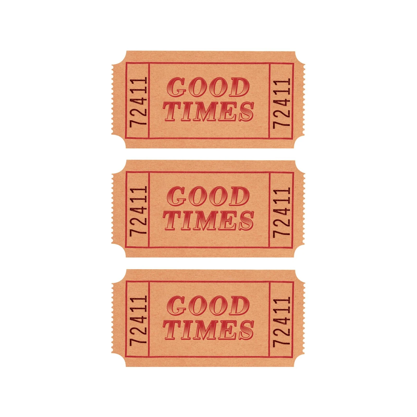 Retro "Good Times" Ticket Wall Art