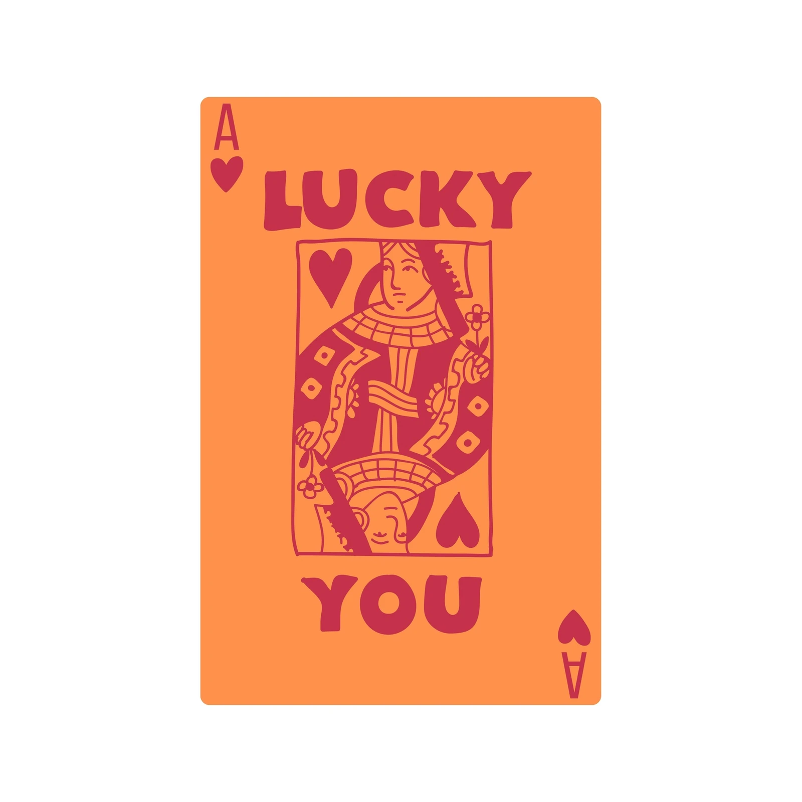 Lucky You Queen of Hearts Wall Art