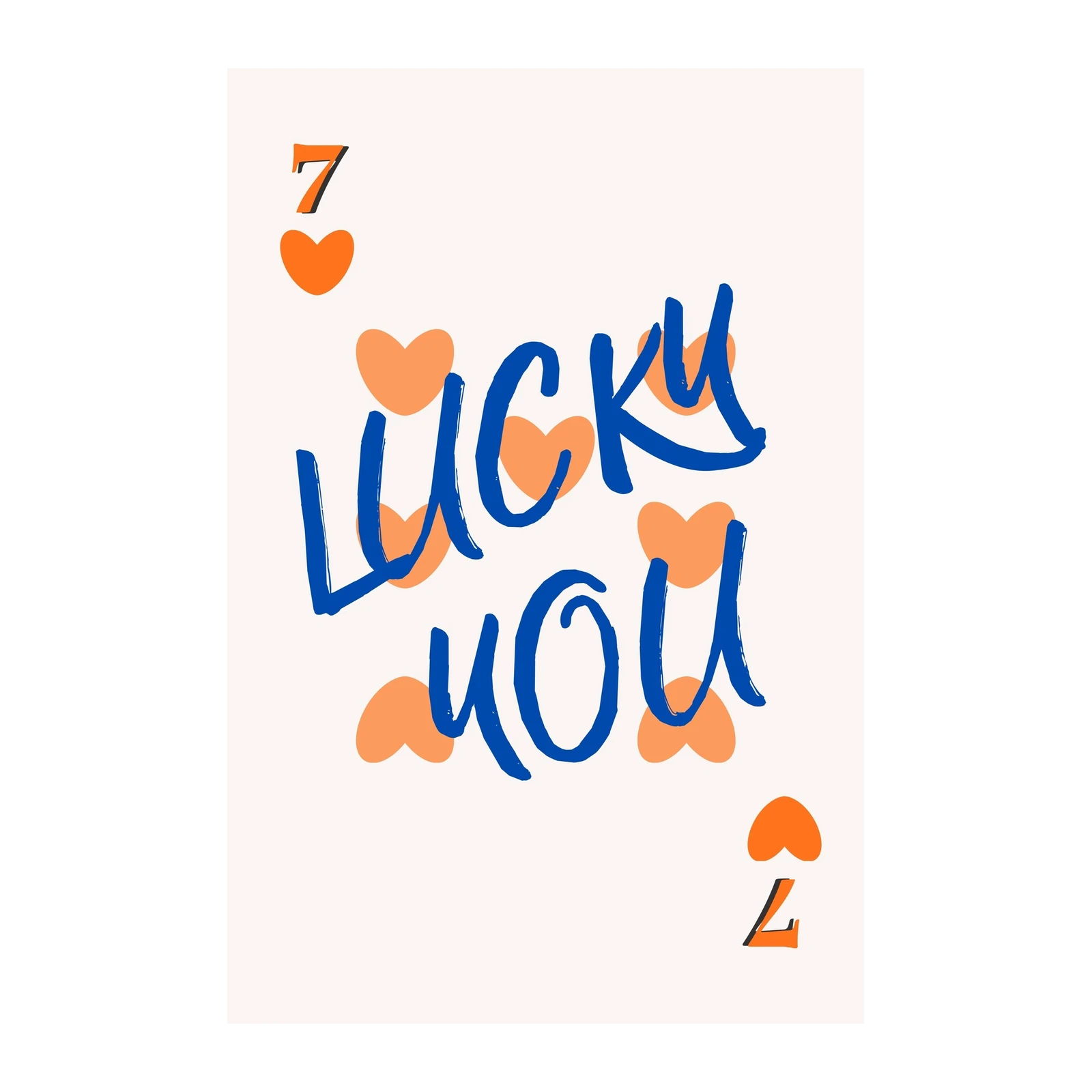 Lucky You Heart Quote Wall Art